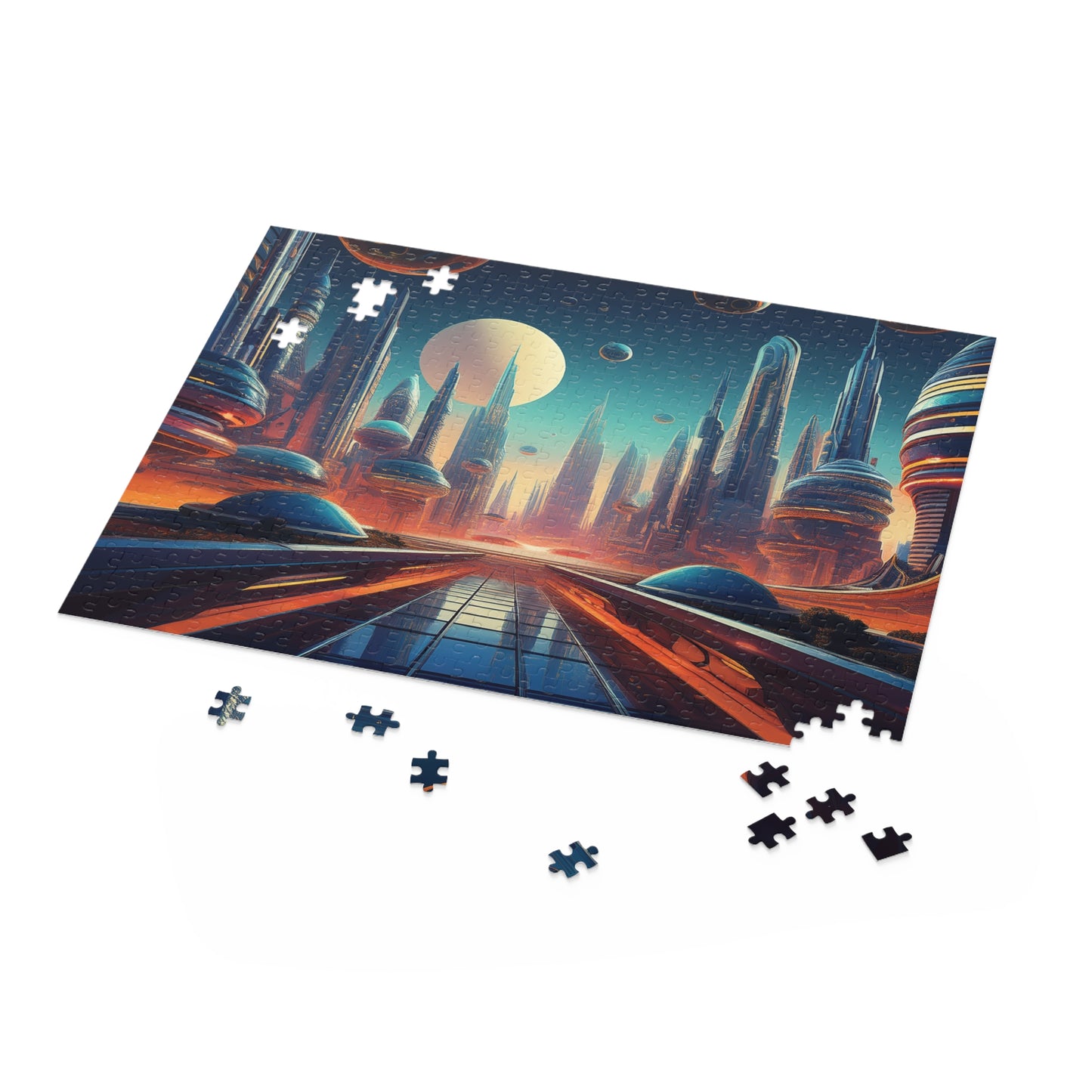 Sci-Fi City Puzzle 500-Chipboard Pieces in Box | Kids Puzzles Size: 16" x 20",  Ages 9+ and Family pn54