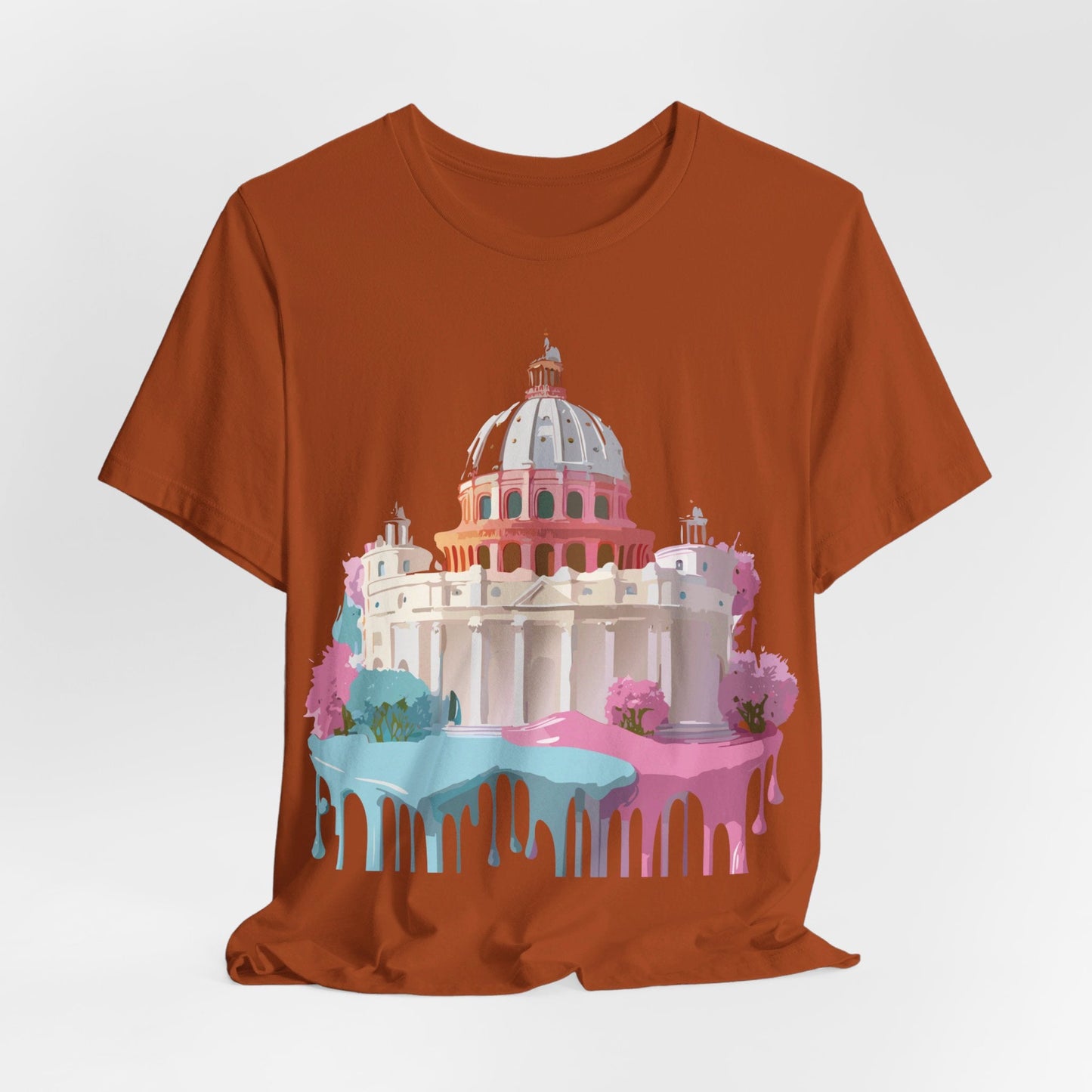 Unisex Graphic Tee With Rome Artwork By Adelpha Vintage Inspired Short Sleeve Shirt