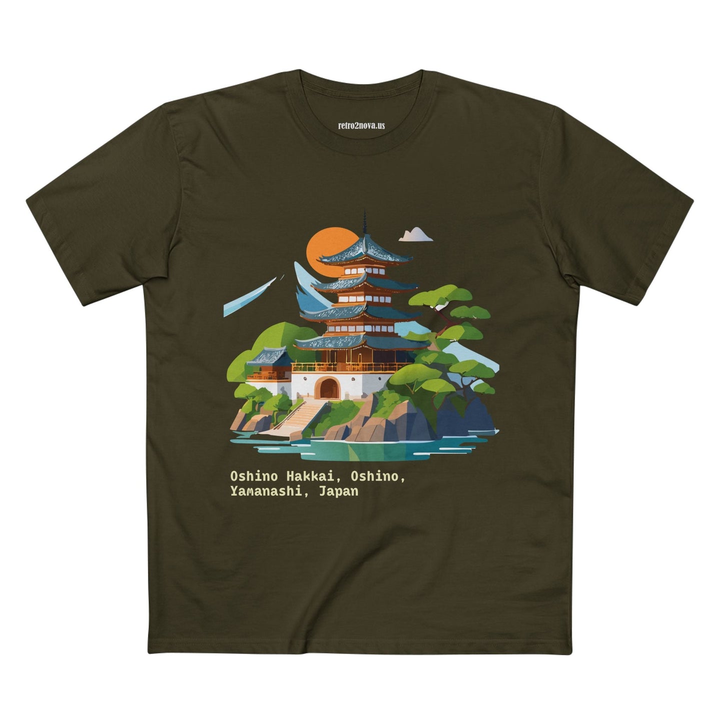 Japan Travel Shirt Unisex Cotton Tee With Original Art Design From Retro2Nova Collection