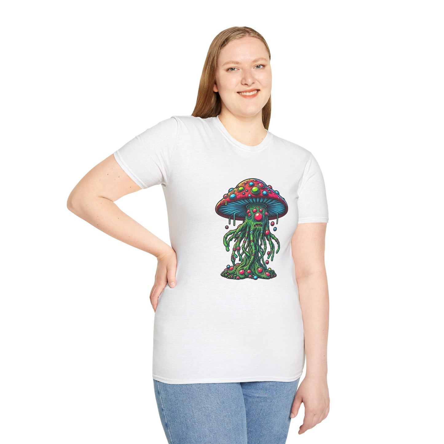 Mashroom Tee Shirt Unisex Funny Mashroom Shirt With Fungus Art Design Gildan Softstyle 64000