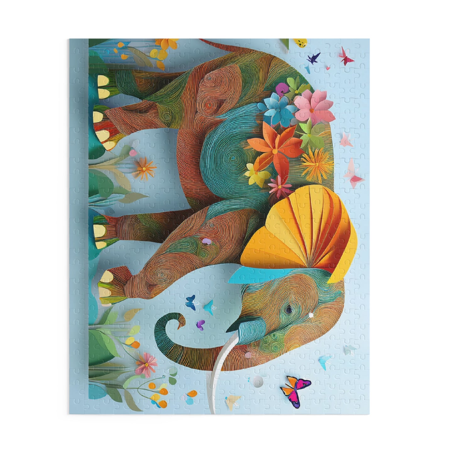 3D Bright Elephant Puzzle 500-Piece | Elephant Puzzle 500-Piece Ages 9+