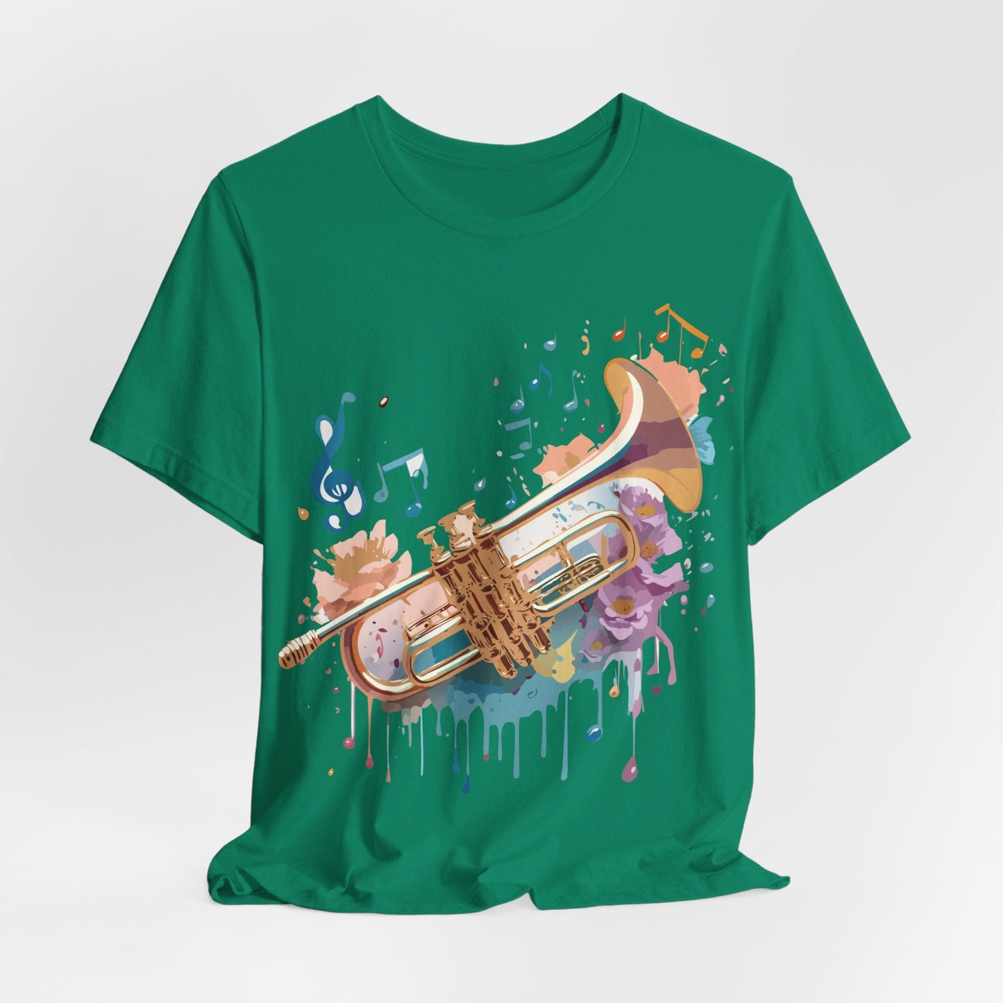 Music Graphic Unisex 100 Cotton Vintage Art with Musical Elements Tee 132