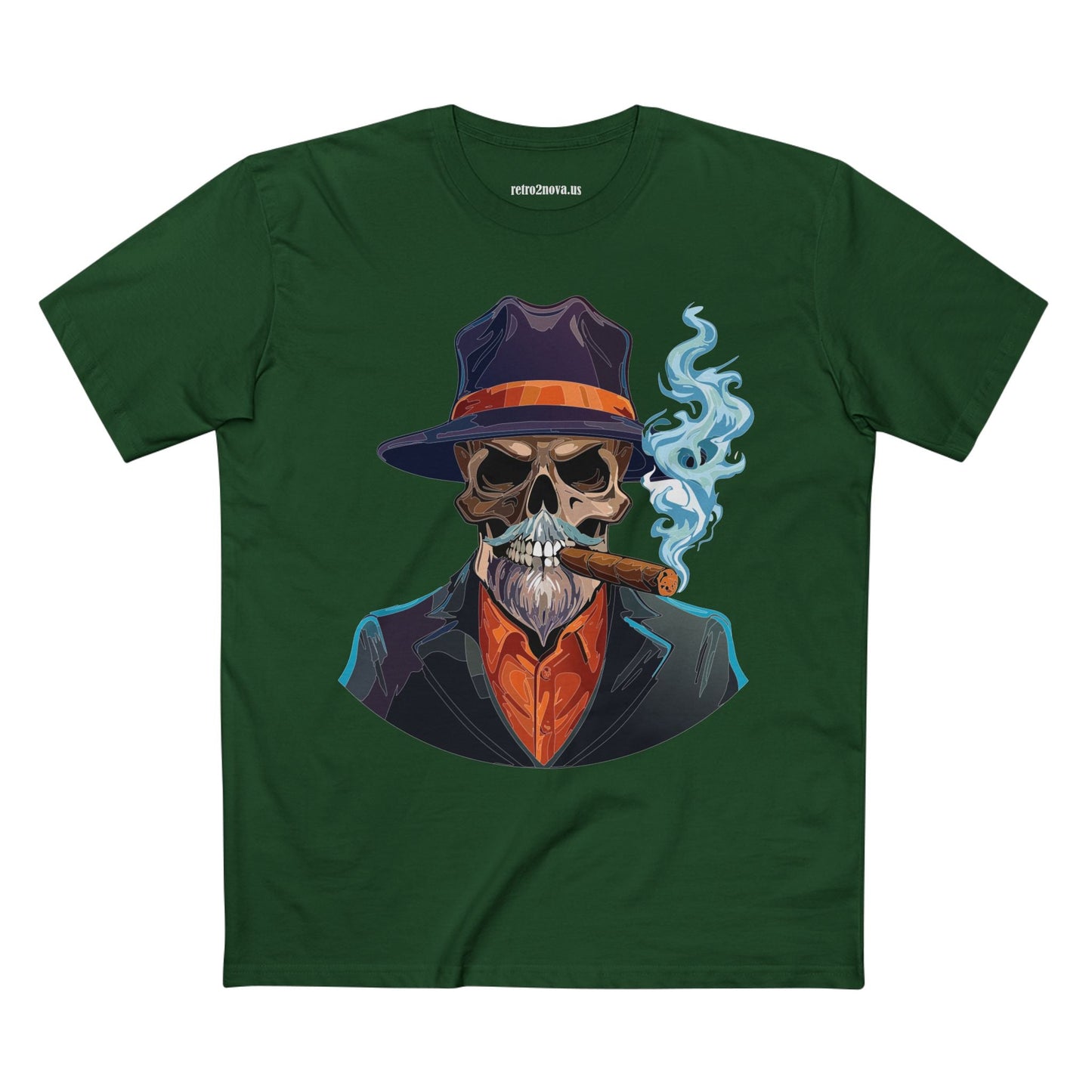 Skull Skeleton Shirt Unisex Premium Cotton Tee With Original Art Design Retro2Nova