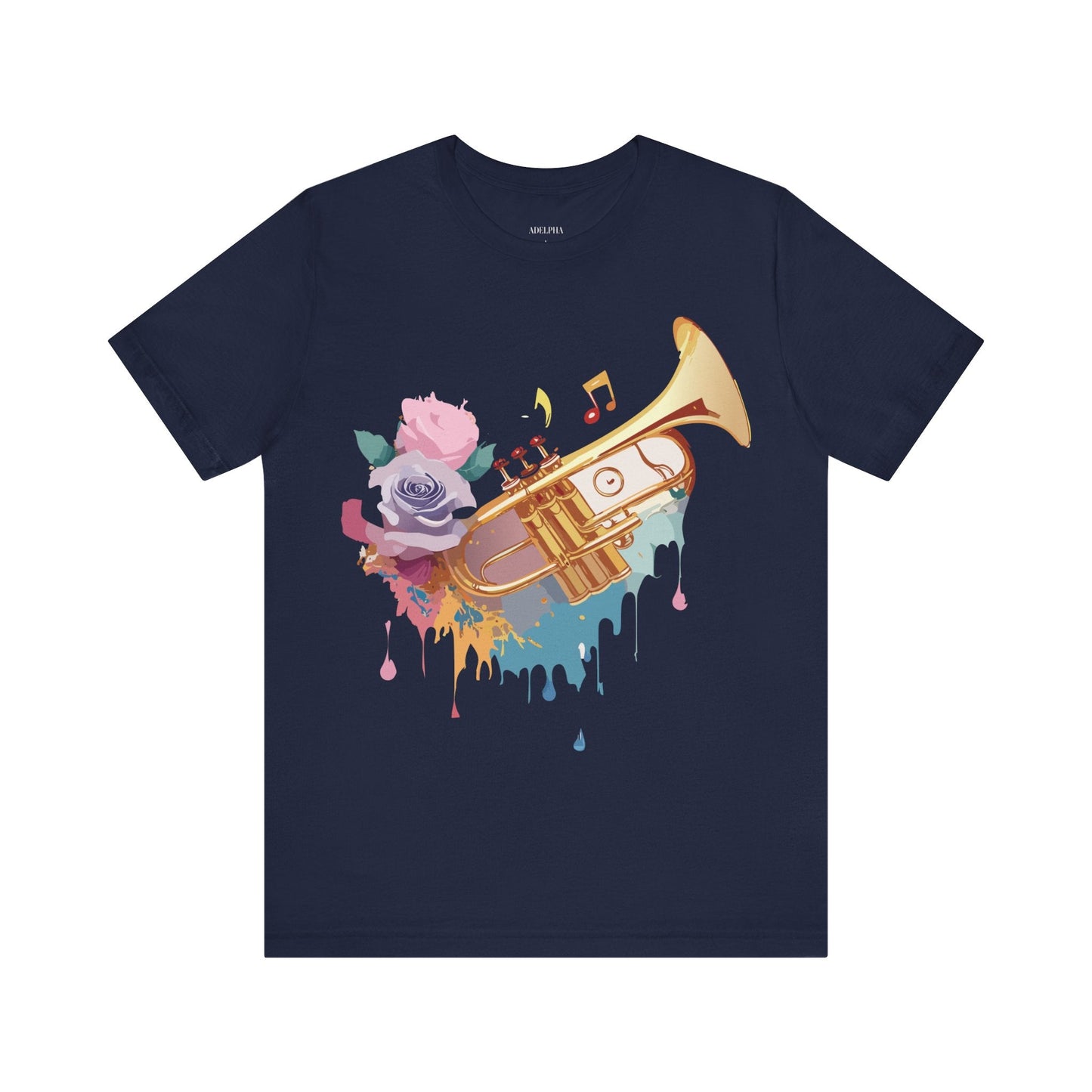 Music Graphic Unisex 100 Cotton Vintage Art with Musical Elements Tee 130