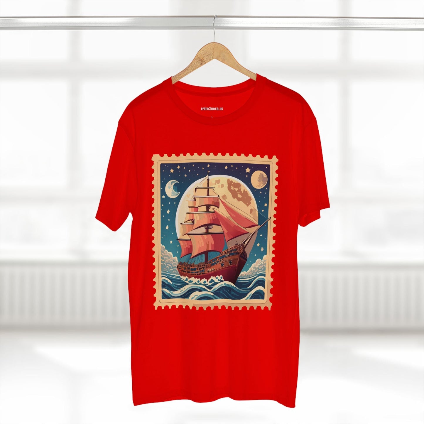 Postage Stamp Shirt Unisex Art Tee Premium Cotton Staple Retro2Nova Art Collection