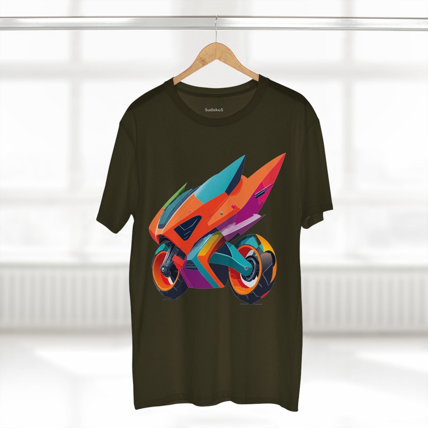 Moto Bike Graphic Unisex 100 Cotton Staple Tee 2
