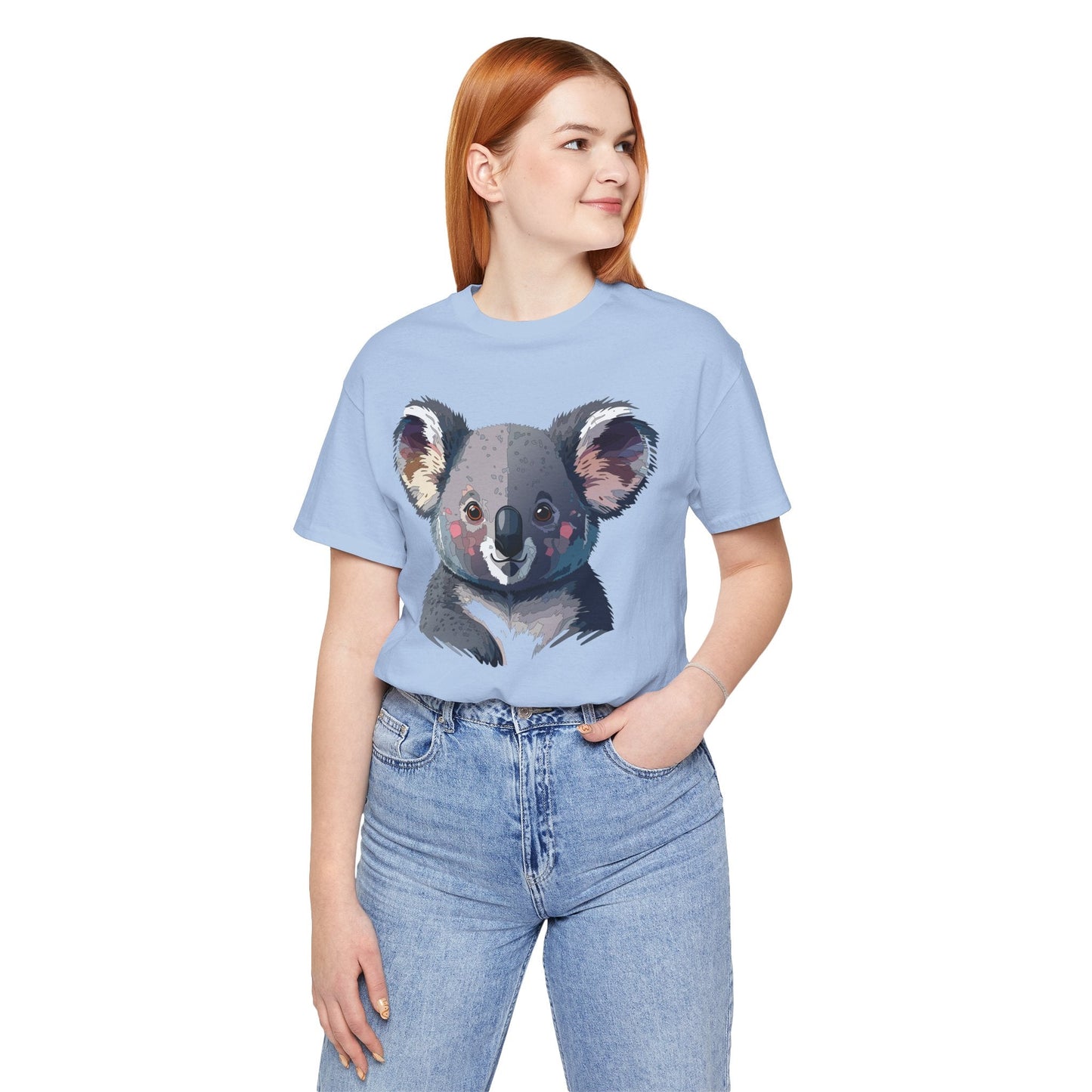Unisex Animal Shirt With Animal Art Design Tee Wild Animals Short Sleeve Jersey Cotton