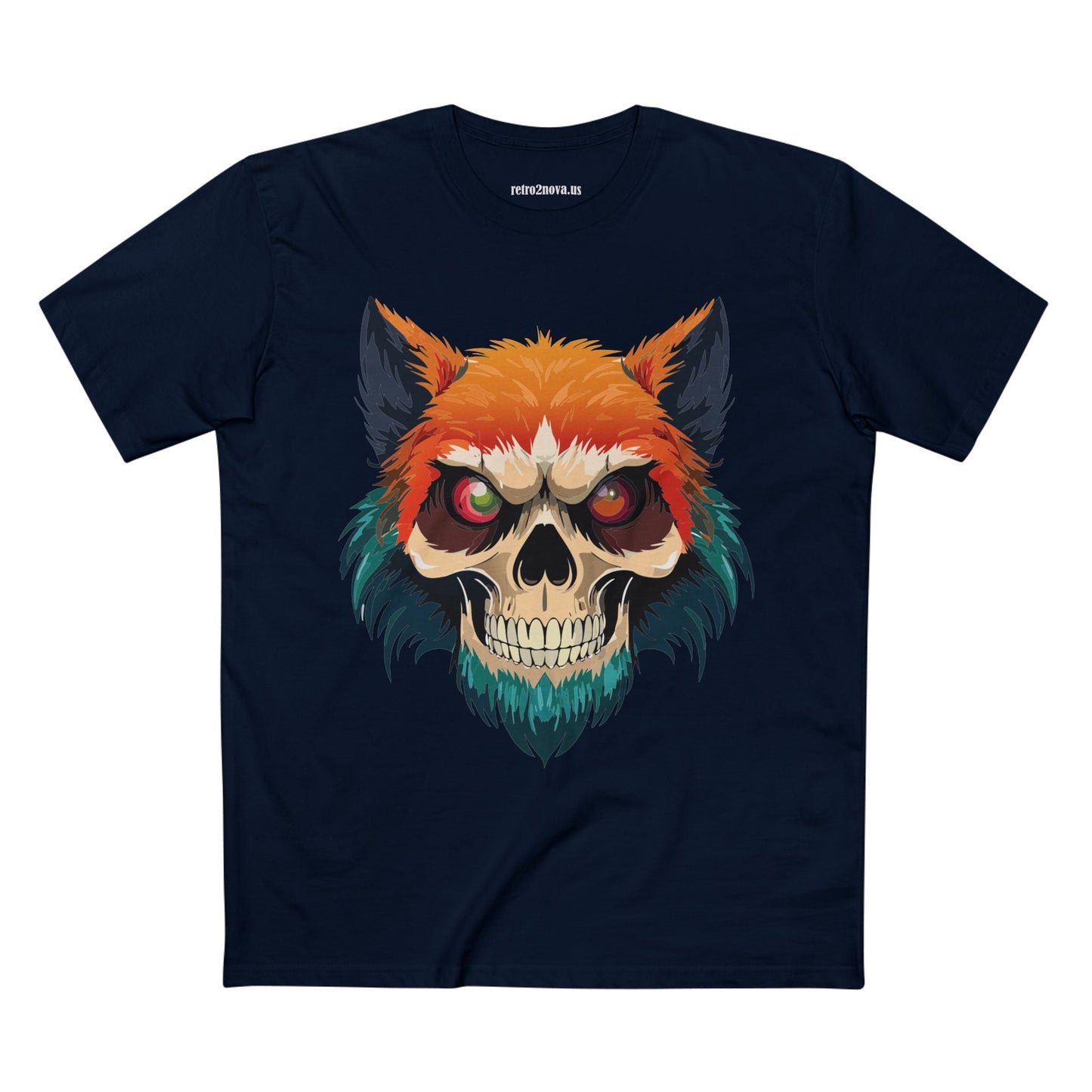 Skull Shirt Unisex Skeleton Tee Original Art By Retro2Nova Premium Cotton Tee Art Collection