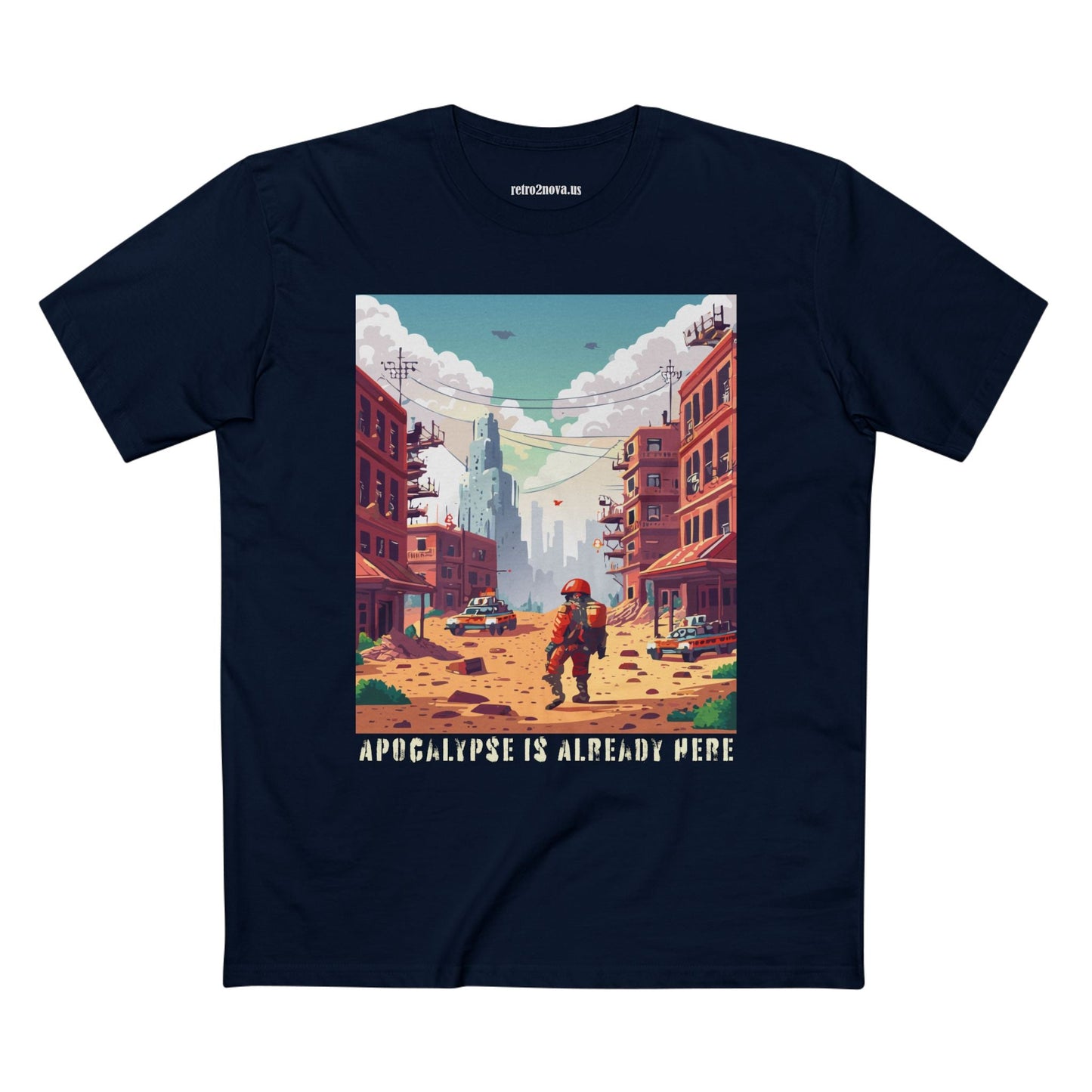Cataclysm Doomsday Shirt Unisex Premium Cotton Tee With Original Art Design Retro2Nova