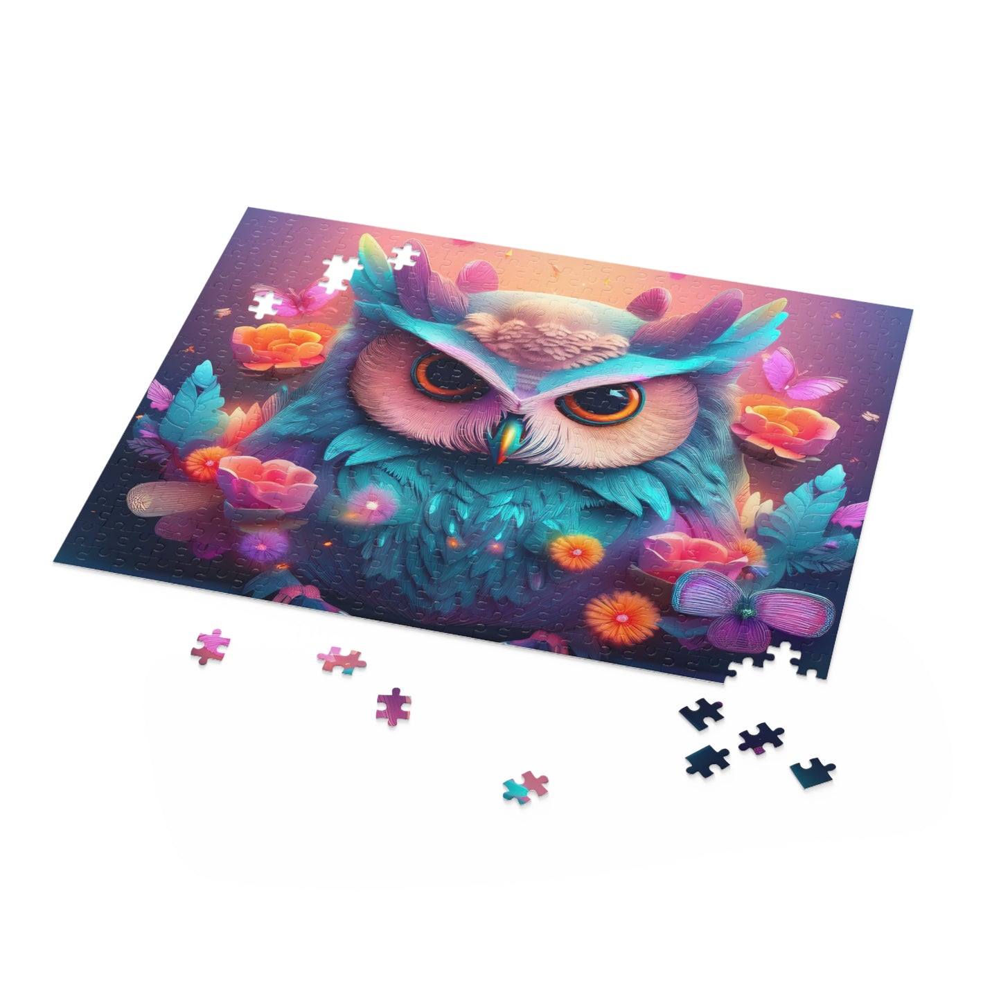 Puzzles-47 Kids Owl Puzzle 500-Piece  Floral Owl Puzzle 500-Piece, Birds Kids Puzzles Size: 16" x 20",  Ages 9+