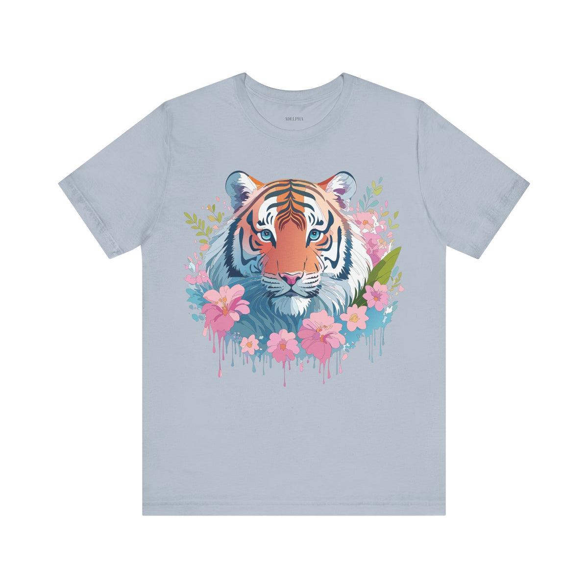 Tiger Graphic Unisex Cotton Bella+Canvas Tee with Art Animal Design e149