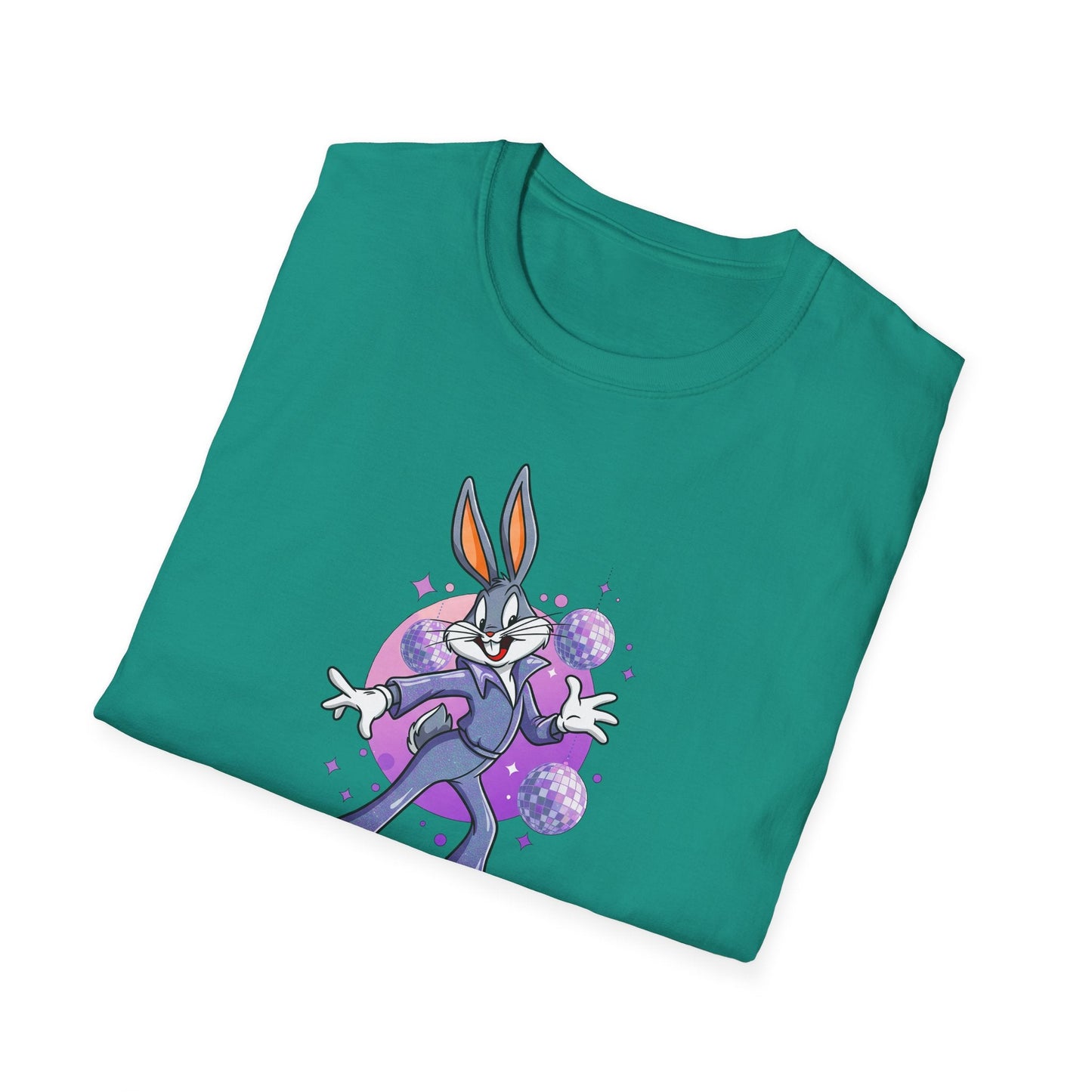 Cartoon Bunny Graphic Unisex Cotton Animal Animation Artwork Design Tee 5