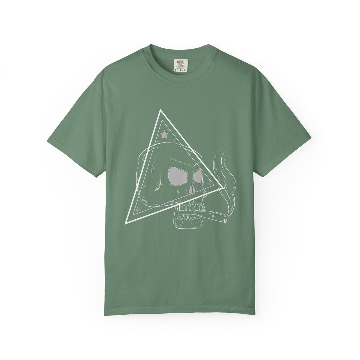 Camiseta unisex de algodón con calavera 