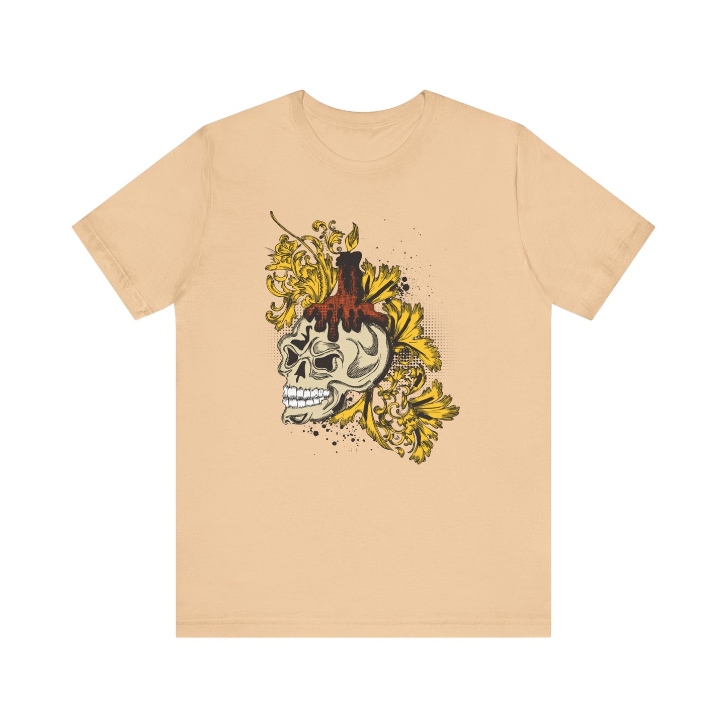 Rock Skull Graphic Design Tee, Skull Shirt, Vintage Tees, Art Design T-Shirt, Vintage Graphic Tee, Art Shirts with Skulls