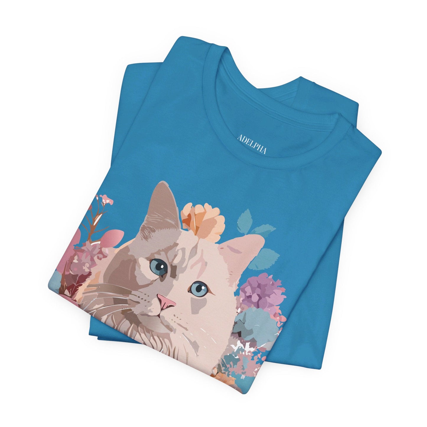 Cat Graphic Unisex 100 Cotton Vintage Design Tee 4
