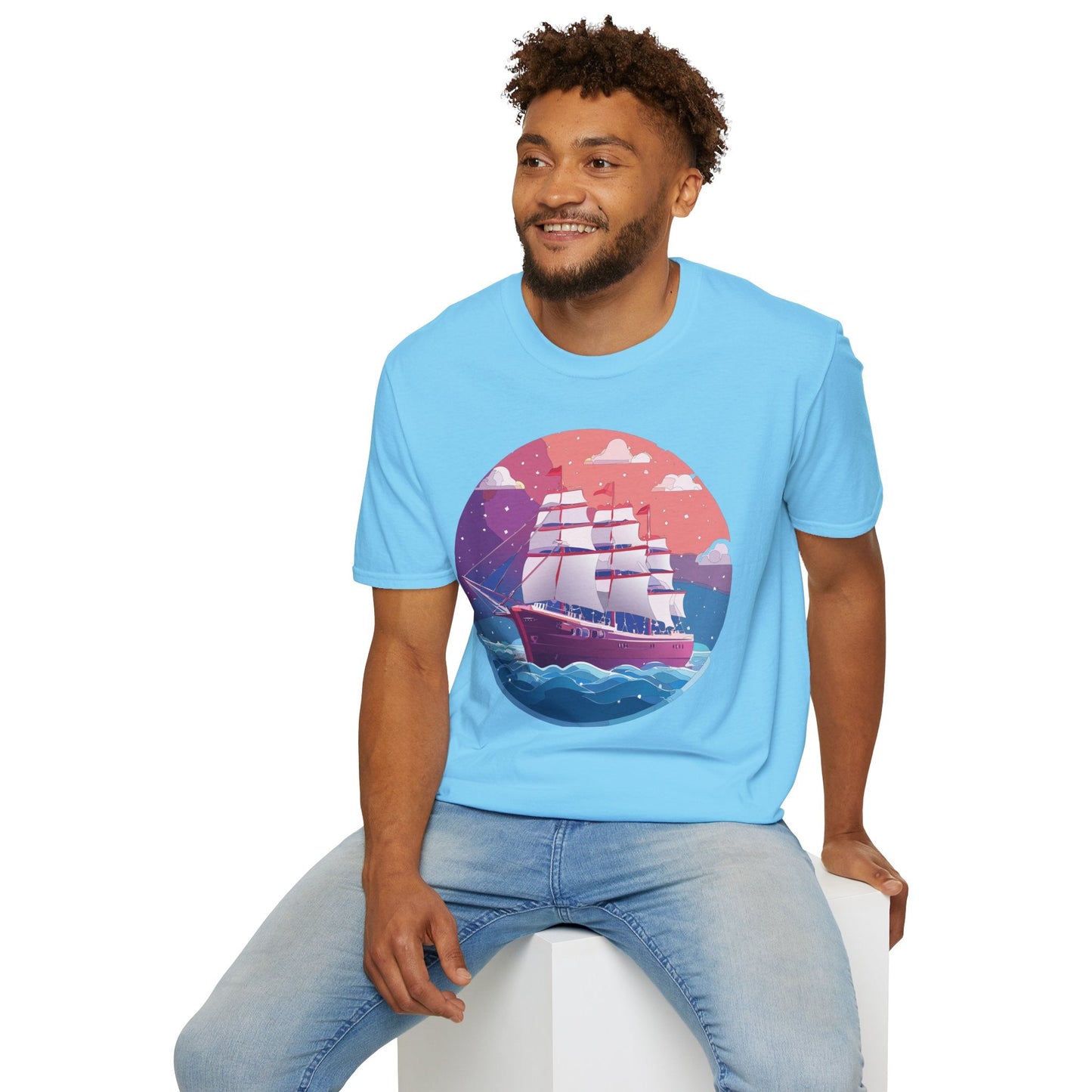 Unisex Gildan Softstyle 64000 T Shirt Ship Frigate Vessel Tee For Maritime Enthusiasts