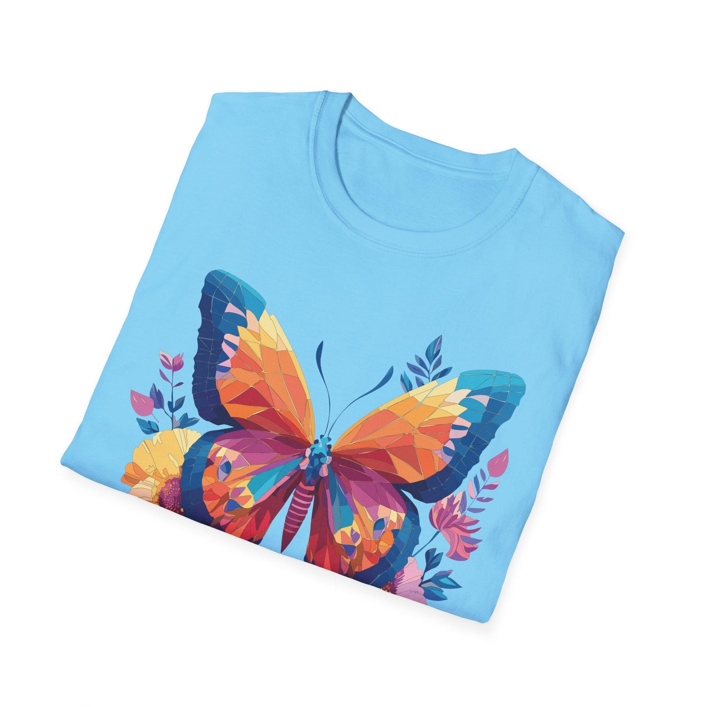 Butterfly Shirt Unisex Softstyle Short Sleeve Tee Monarch Butterfly 100 Percent Cotton
