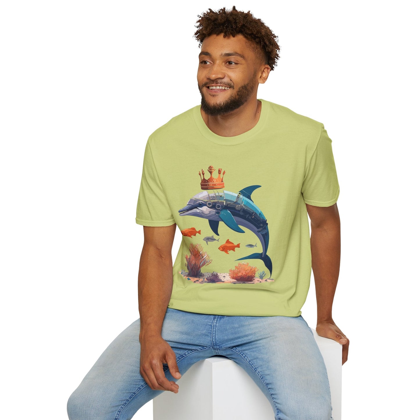 Dolphin Shirt Unisex Softstyle Short Sleeve Tee Gildan 64000 100 Percent Ring Spun Cotton