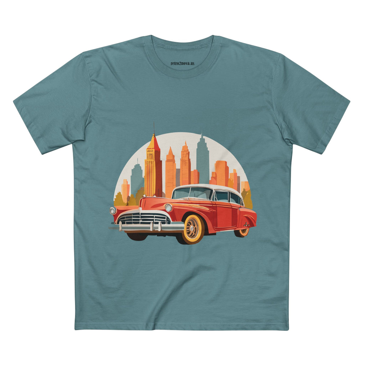 Retro Car Vintage Graphic Tee Staple Unisex 100 Cotton Tee Shirt - RC-2