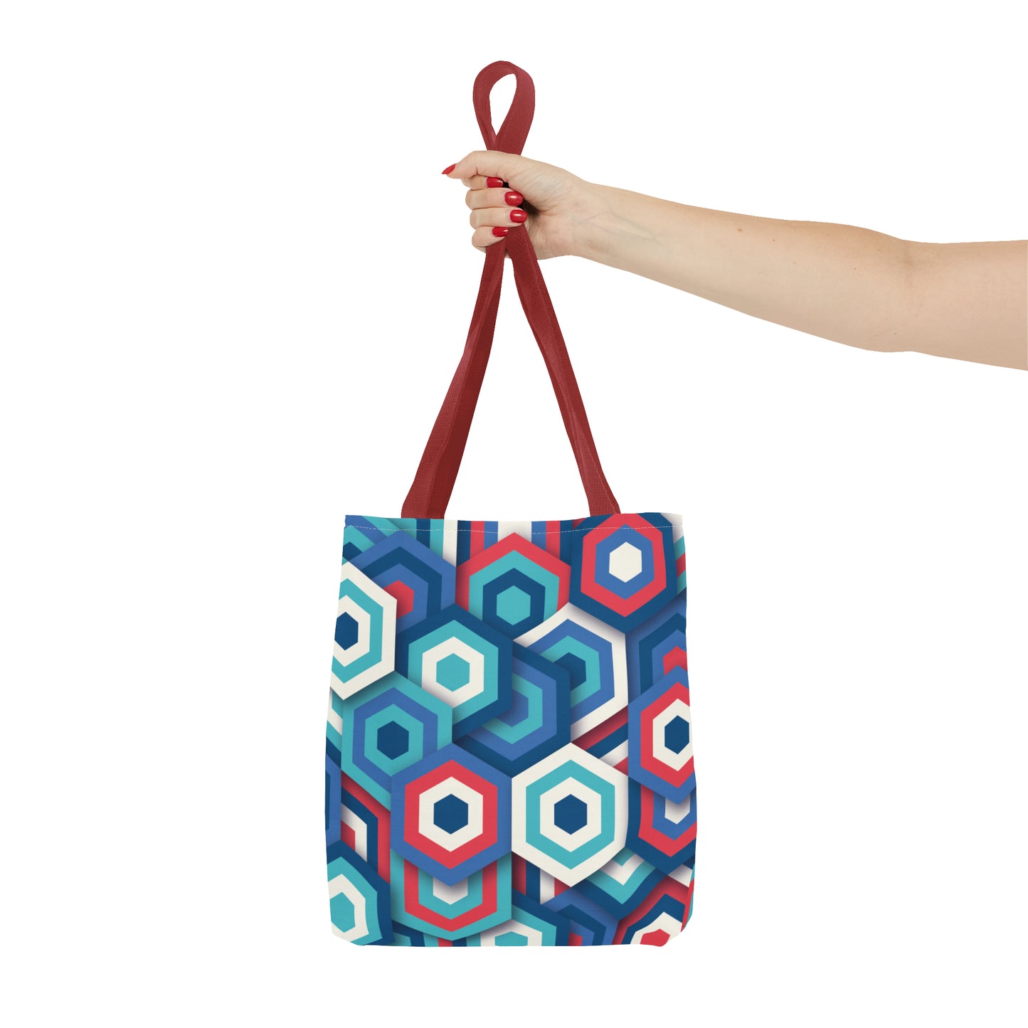 Bolsa de lona con estampados abstractos 