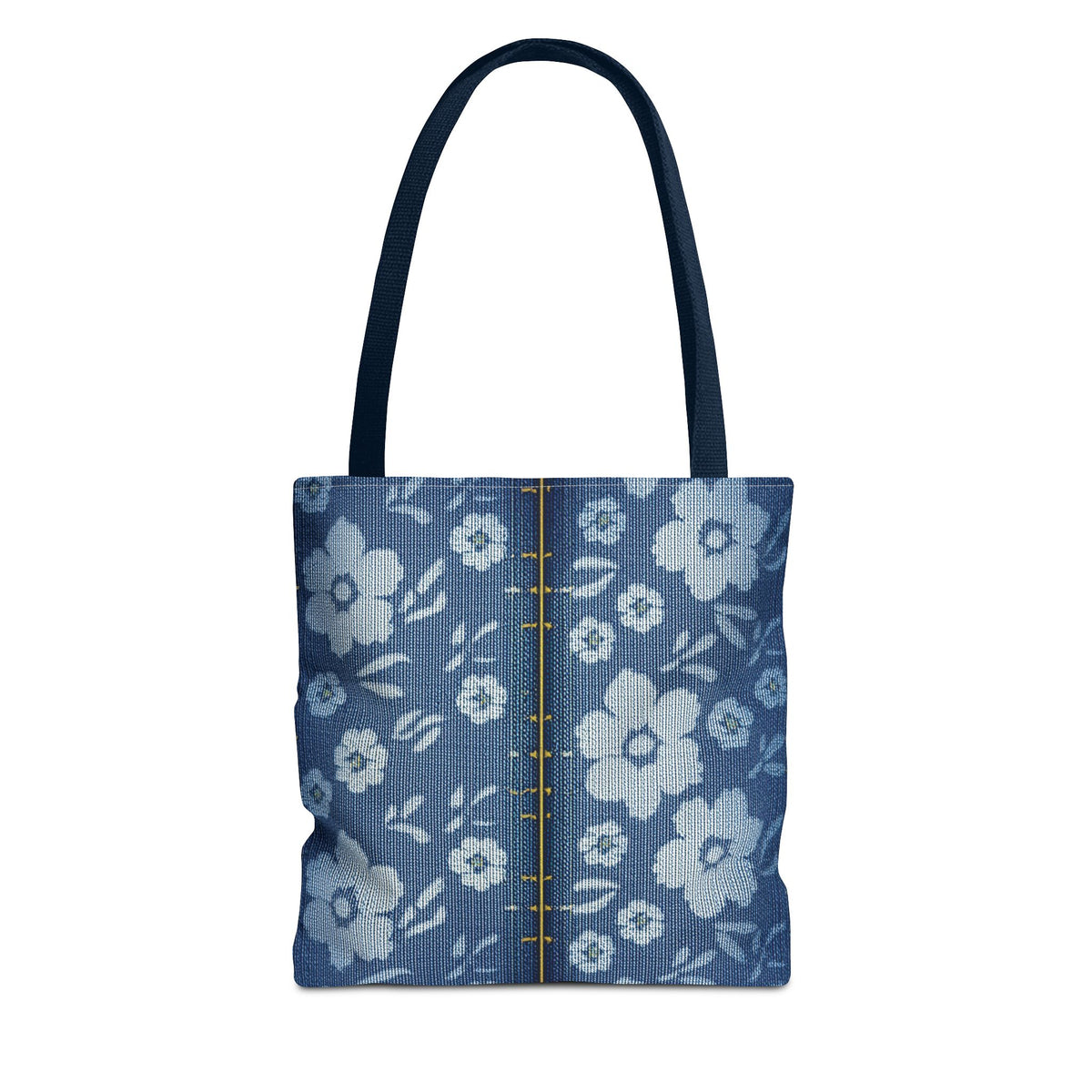 Denim Fabric Imitation Print Unisex Canvas Bag Poly Spun 3 Sizes Tote Bag 118