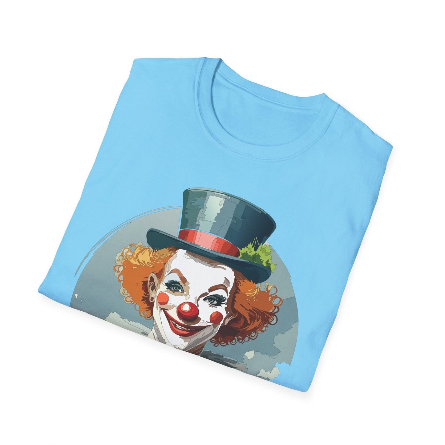 Unisex Clown Shirt Funny Man Circus Design Hundred Percent Ring Spun Cotton Gildan Softstyle Tee