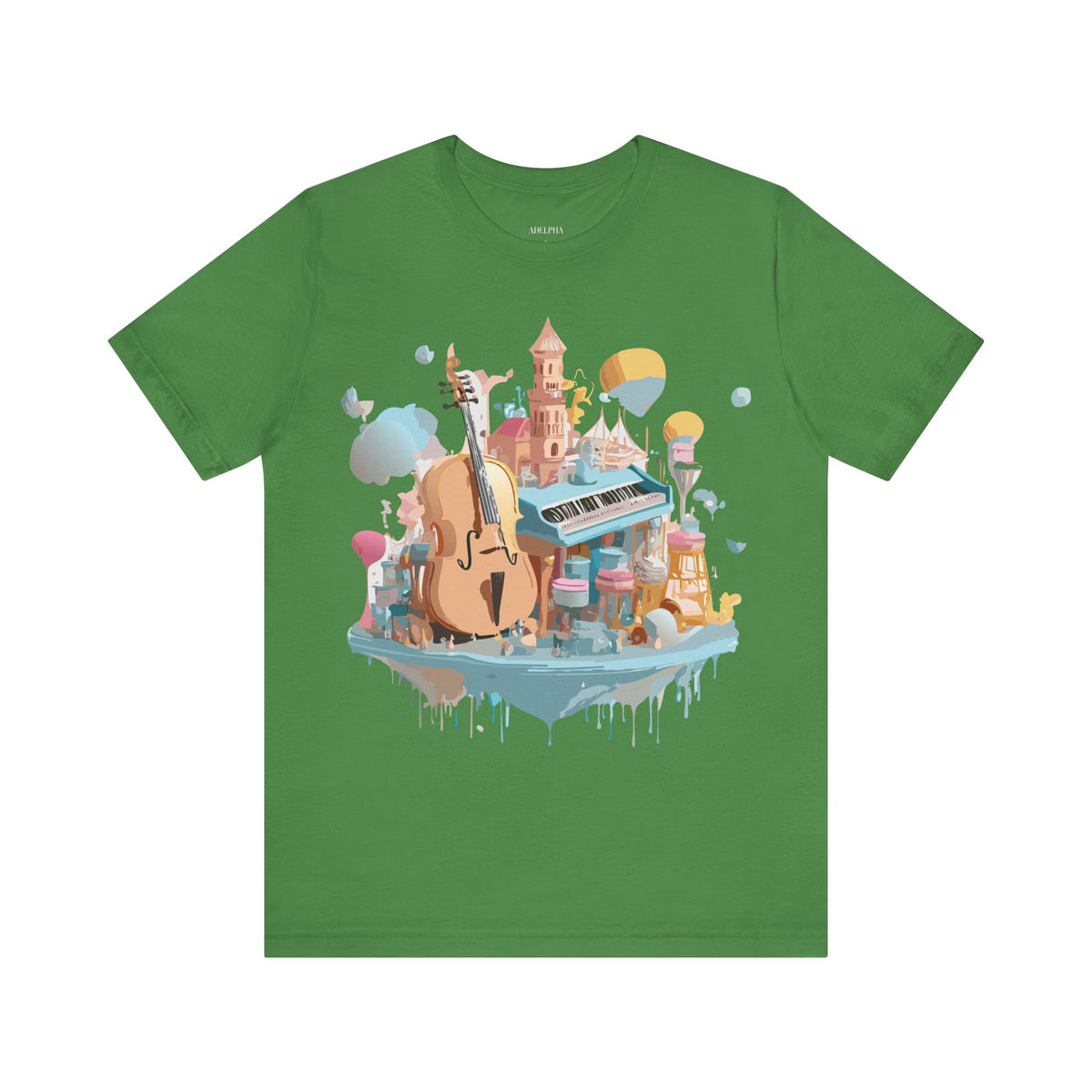 Music Graphic Unisex Cotton Bella+Canvas Tee with Art Design m109
