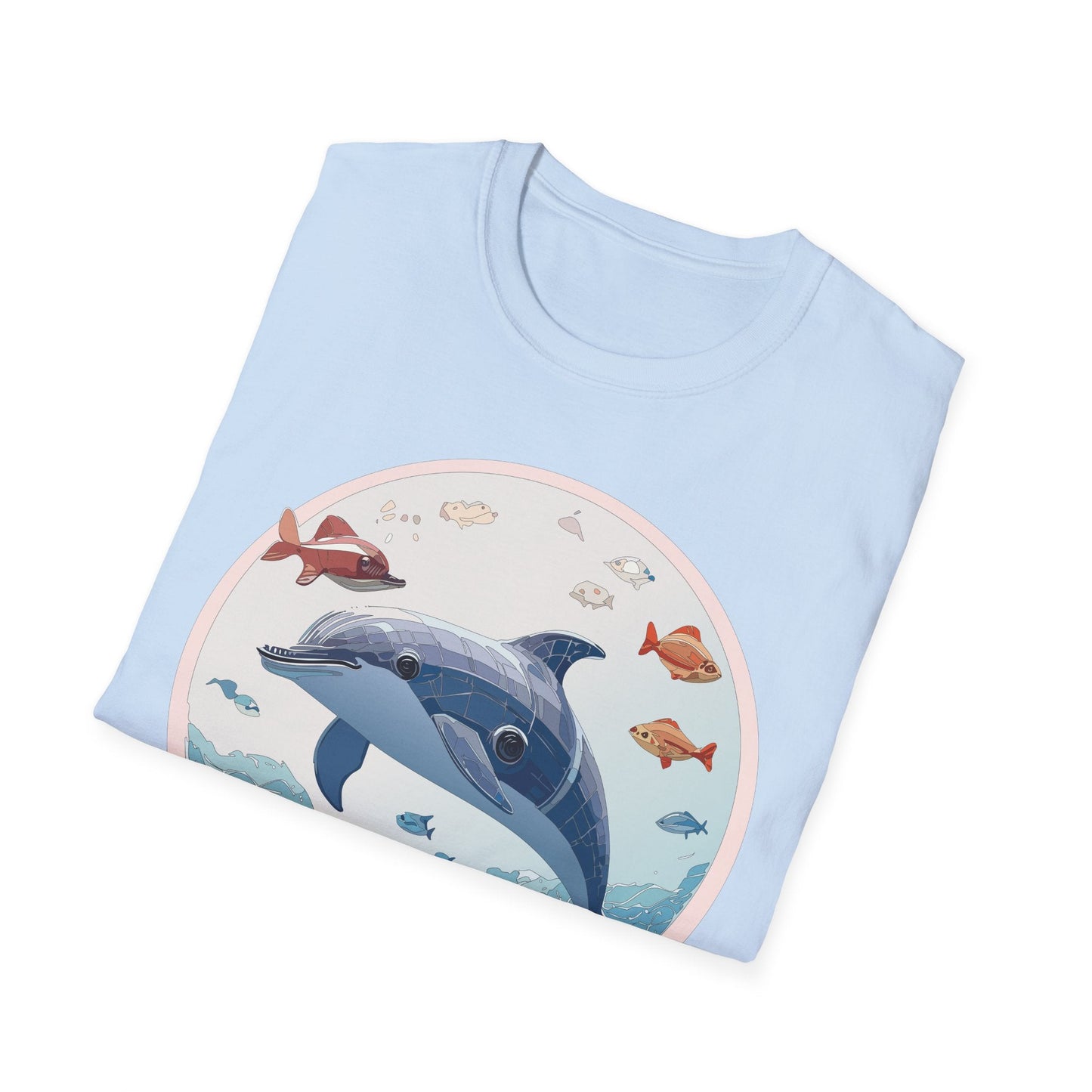Dolphin Shirt Unisex Softstyle Tee One Hundred Percent Ring Spun Cotton Lightweight Comfort