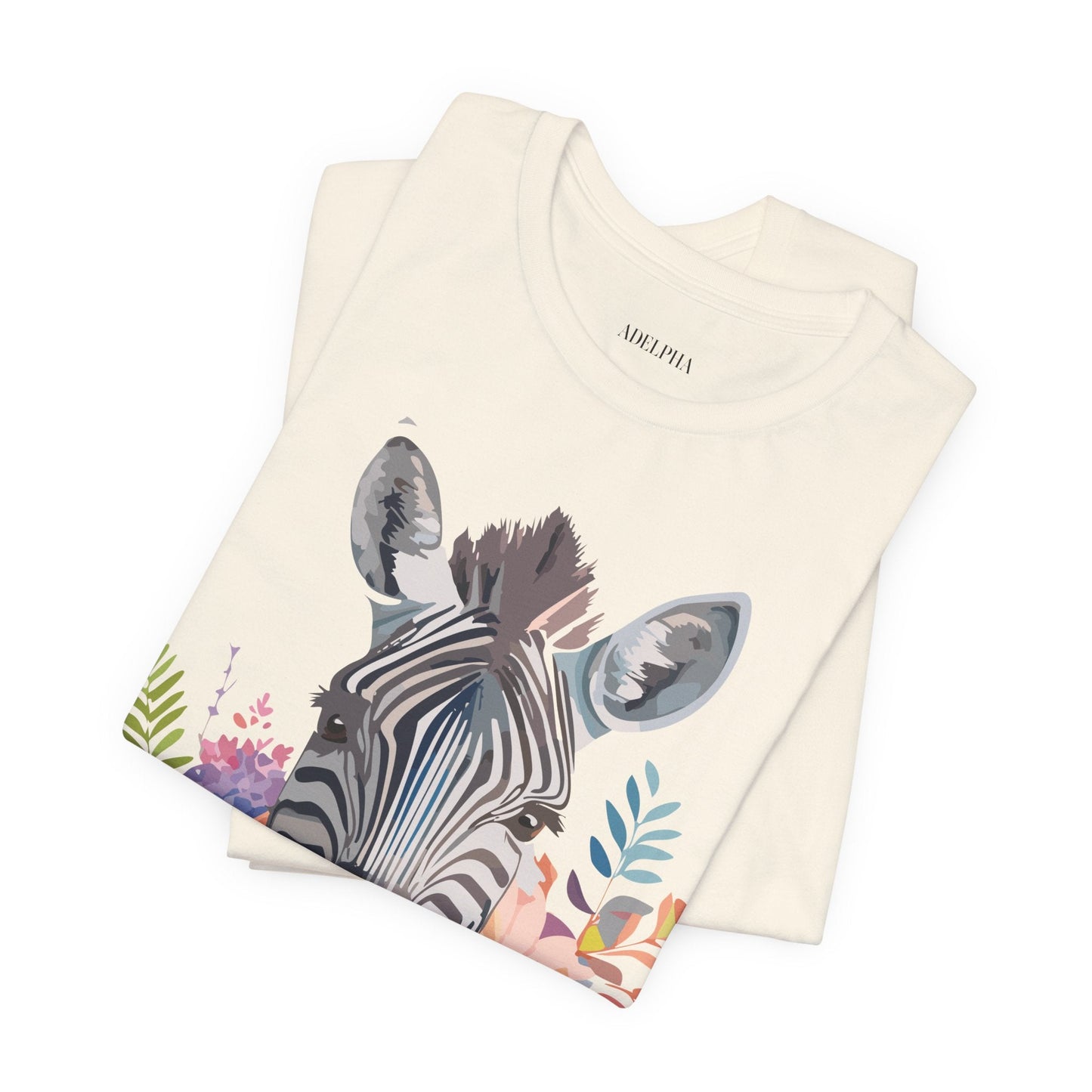 Zebra Graphic Unisex 100 Cotton Vintage Animal Art T-Shirt 1