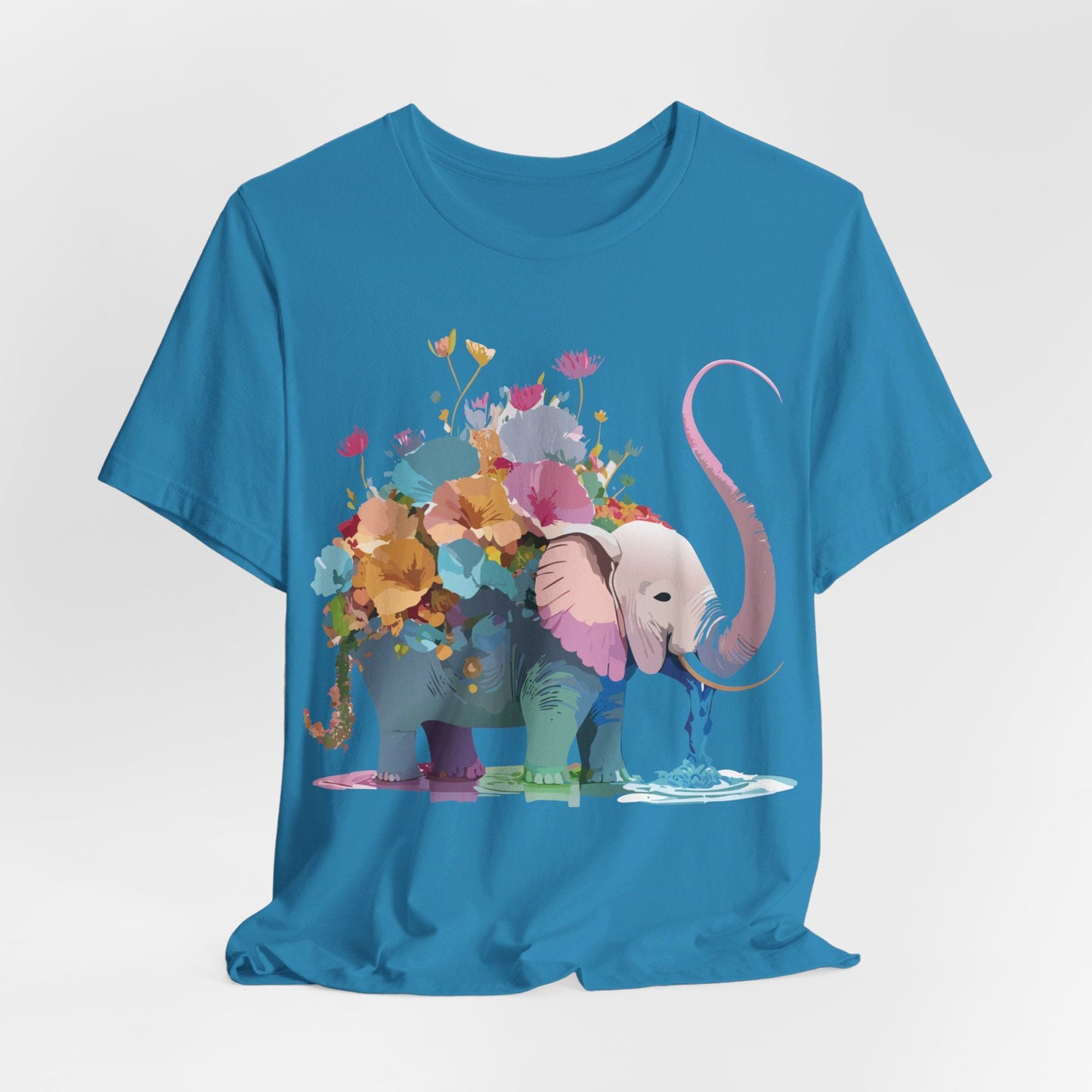Elephant Graphic Unisex 100 Cotton Jersey Vintage Art Design Tee 12