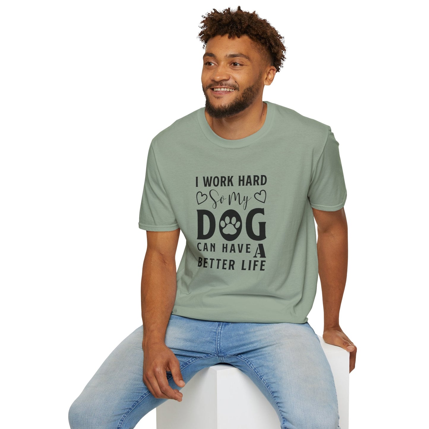 Dog Slogan T Shirts With Funny Words Unisex Tee Shirt Cute Quotes Gildan Softstyle 64000 Cotton