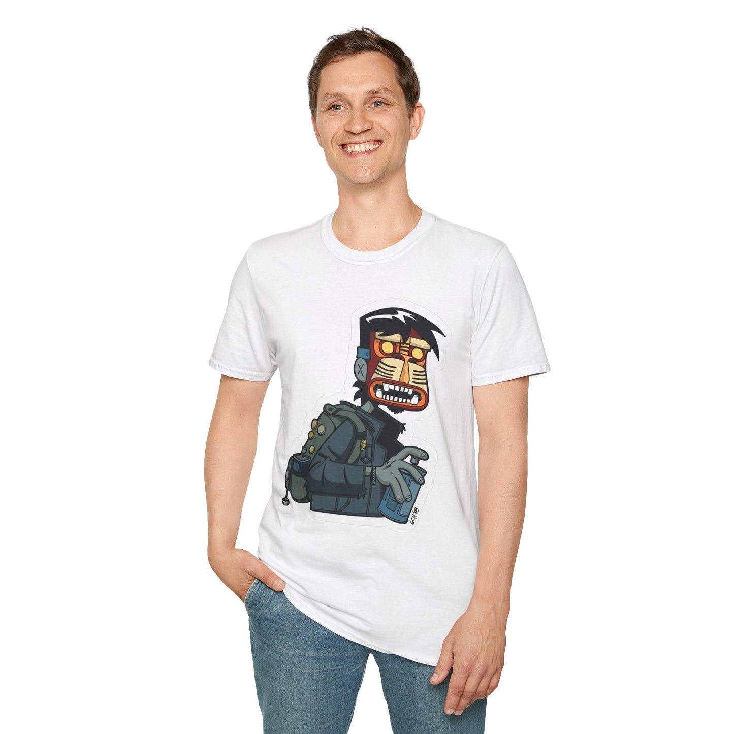 Cartoon T Shirt Animation T Shirt Funny Tee Shirt Unisex Short Sleeve Softstyle Cotton Tee 64000