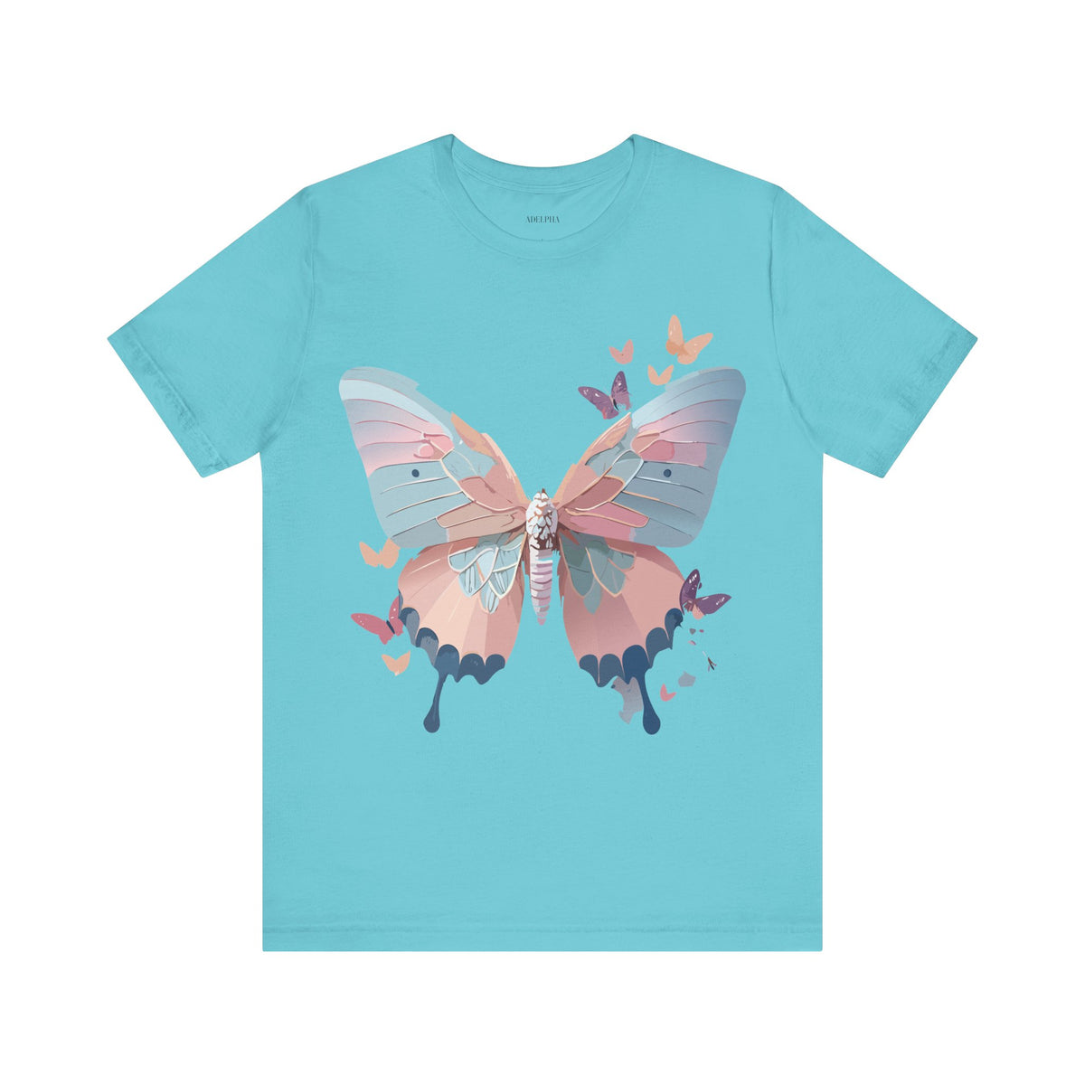 Butterfly Graphic Unisex Cotton Bella+Canvas Tee with Art Design n109