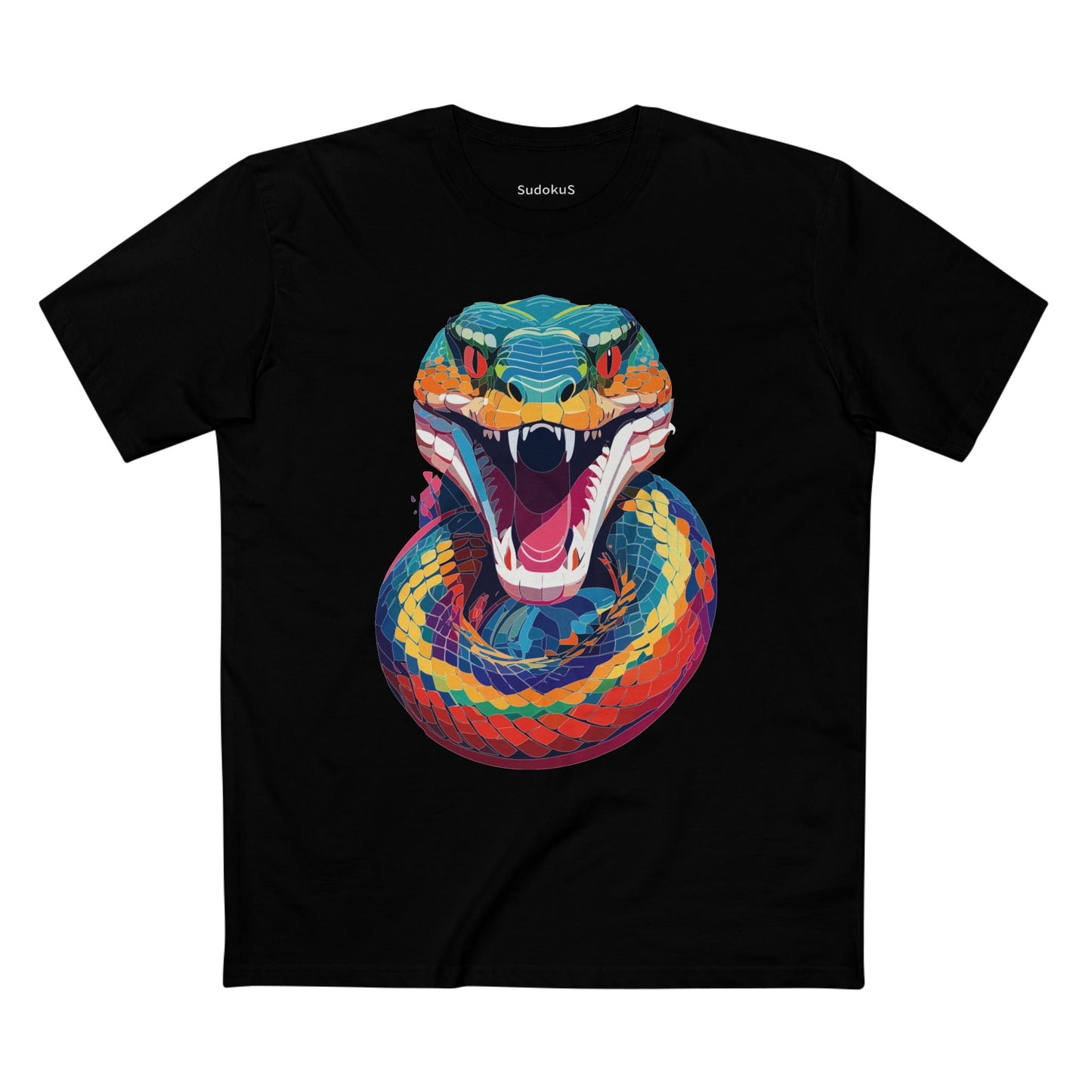 Snake Graphic Unisex 100 Cotton Staple Tee with Animal Design Artwork 3