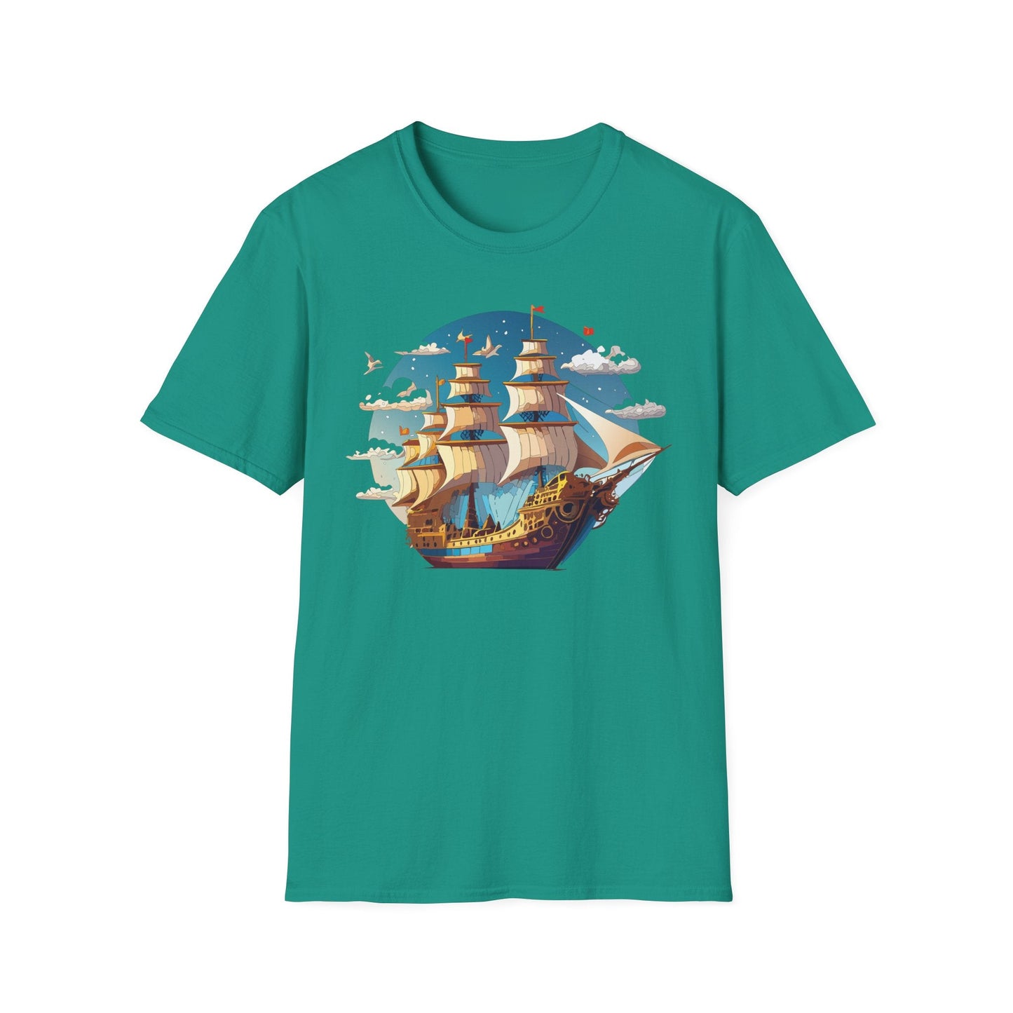 Ship T Shirts Frigate Vessel Tee Shirt Unisex Gildan Softstyle 64000 Cotton Tee Comfort Fit