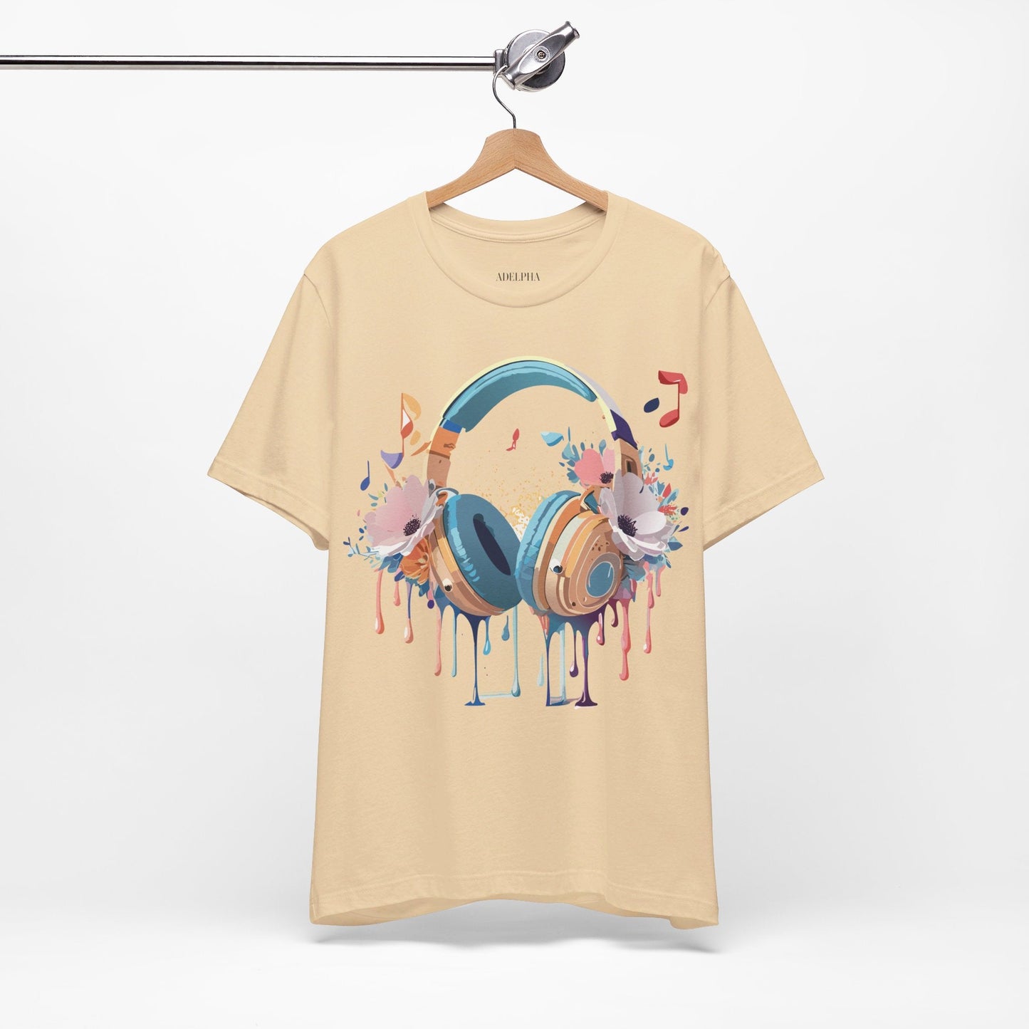 Adelpha Graphic Unisex Music T Shirt With Vintage Inspired Artwork Short Sleeve Tee