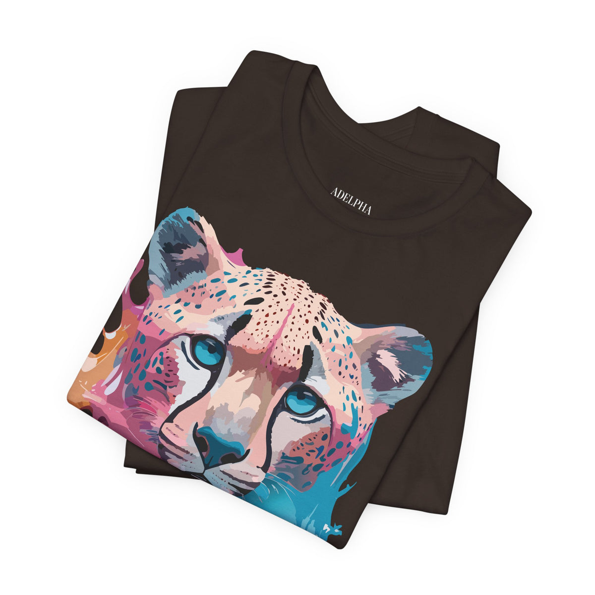 Cheetah Graphic Unisex Cotton Bella+Canvas Tee with Art Animal Design e302