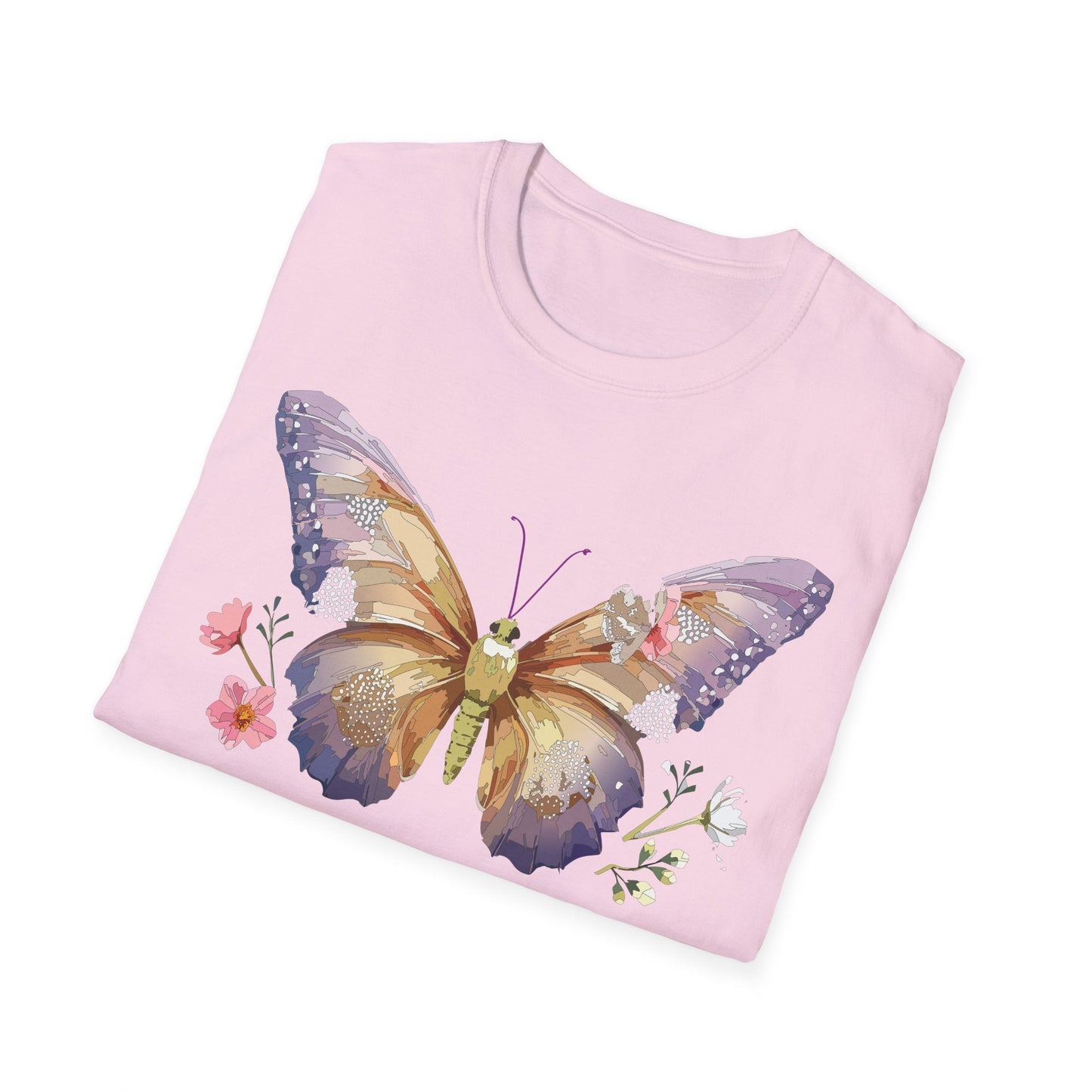 Monarch Butterfly Shirt Unisex Short Sleeve Tee Gildan Softstyle 64000 100 Percent Ring Spun Cotton