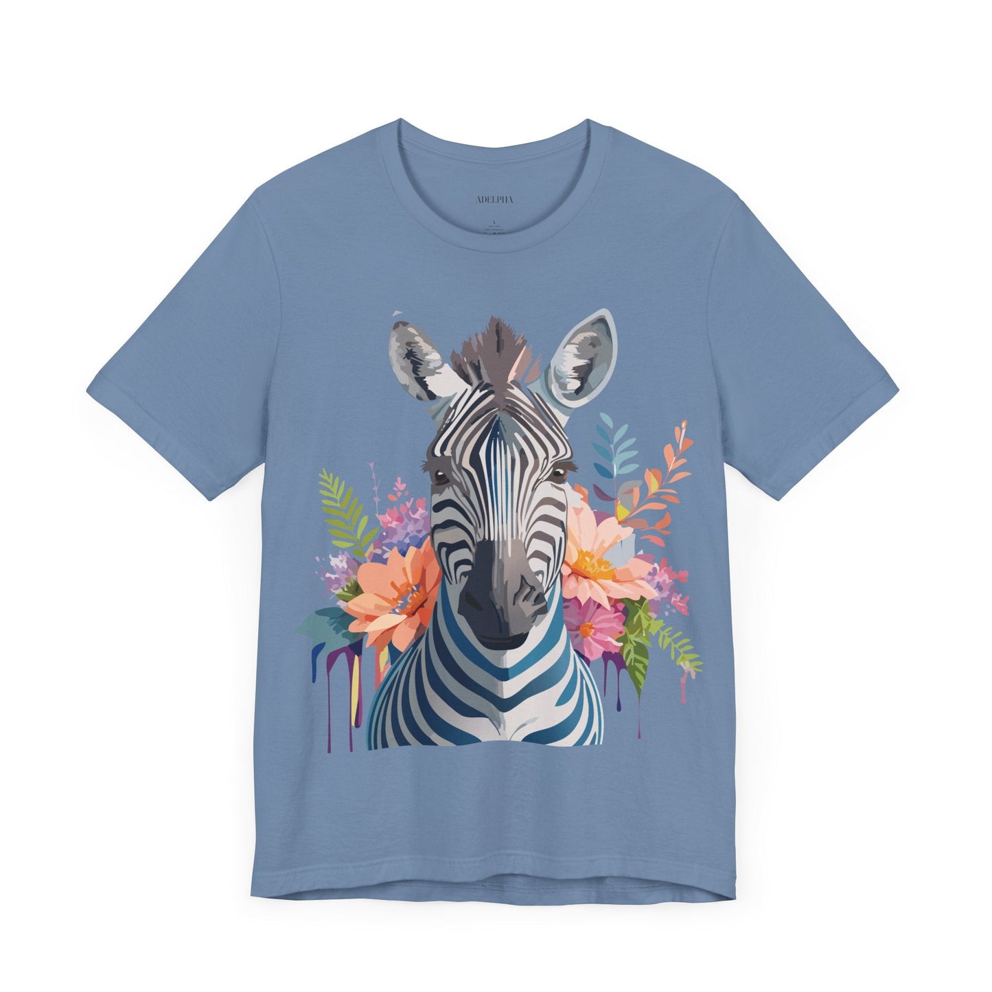 Adelpha Vintage Inspired Graphic Tee Unisex Jersey Short Sleeve Zebra Art Shirt Collection