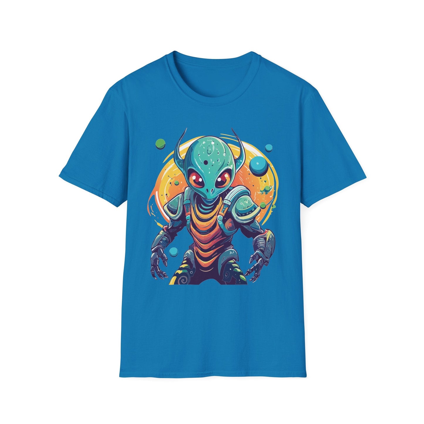 Alien Graphic Unisex Cotton Softstyle UFO Artwork Tee 13