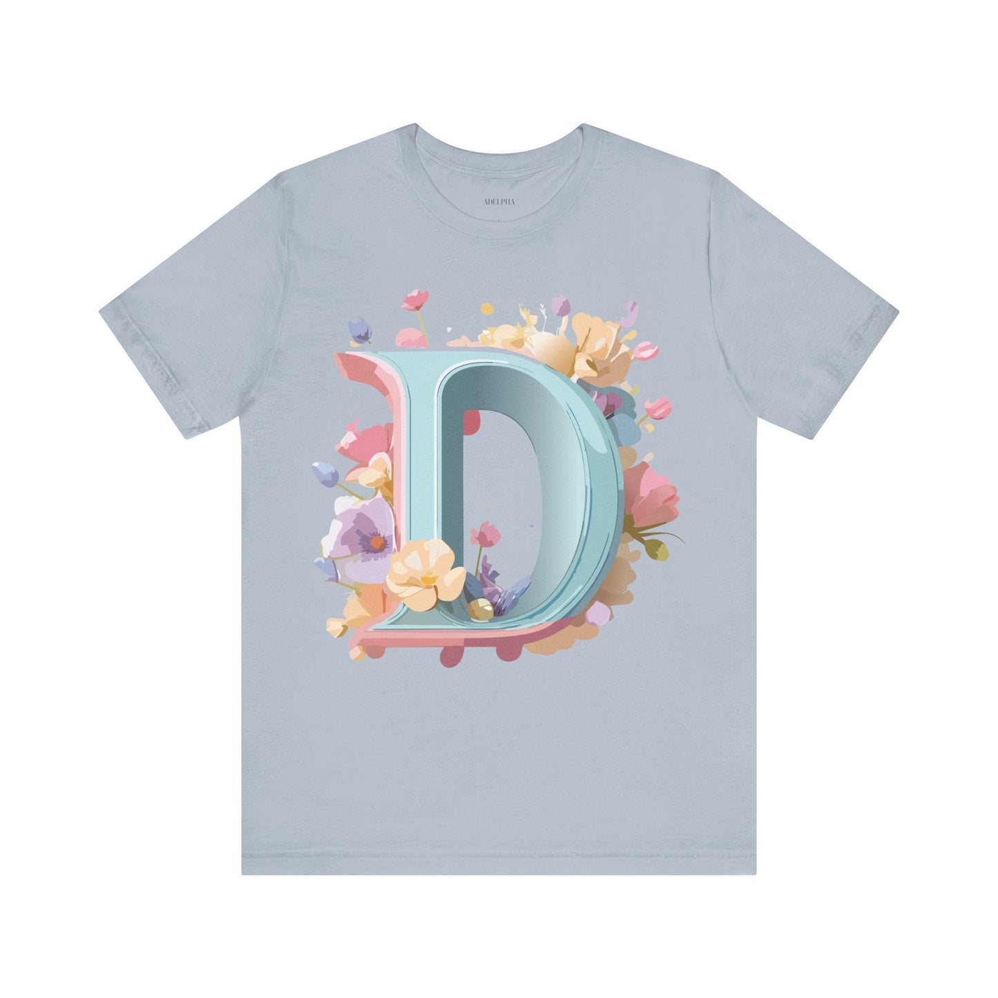 Letter D Graphic T Shirt Unisex Short Sleeve Art Design Tee By Adelpha Vintage Inspired Artwork