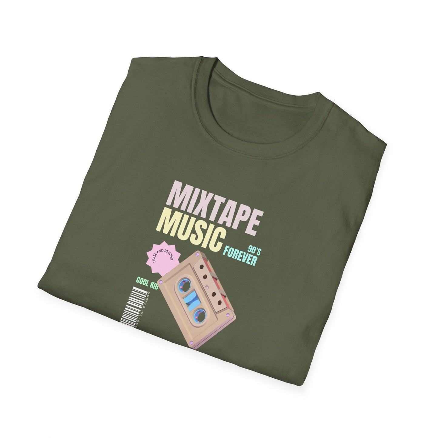 Mixtape Music T-Shirt Unisex Cotton Retro Cassette Graphic Tee