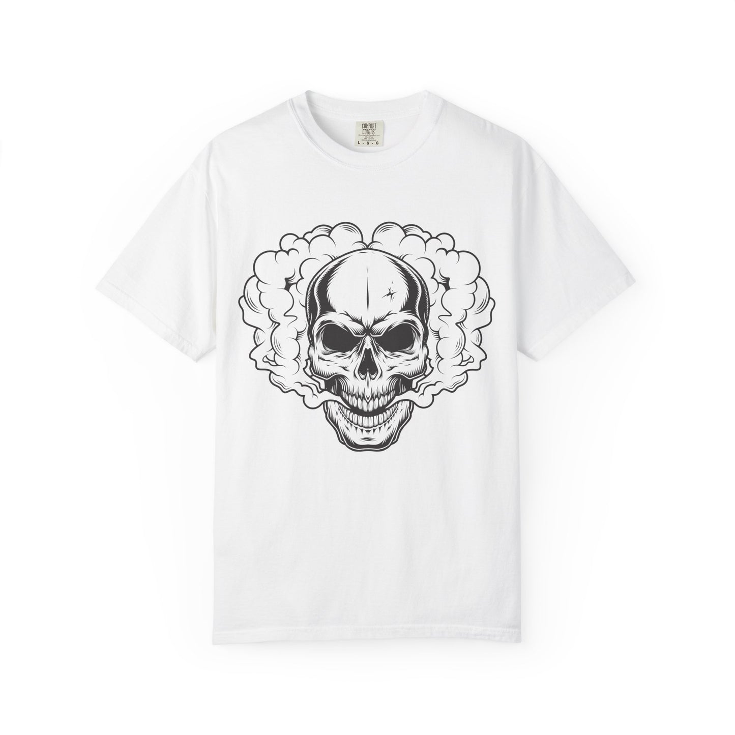 Camiseta unisex de algodón con calavera 
