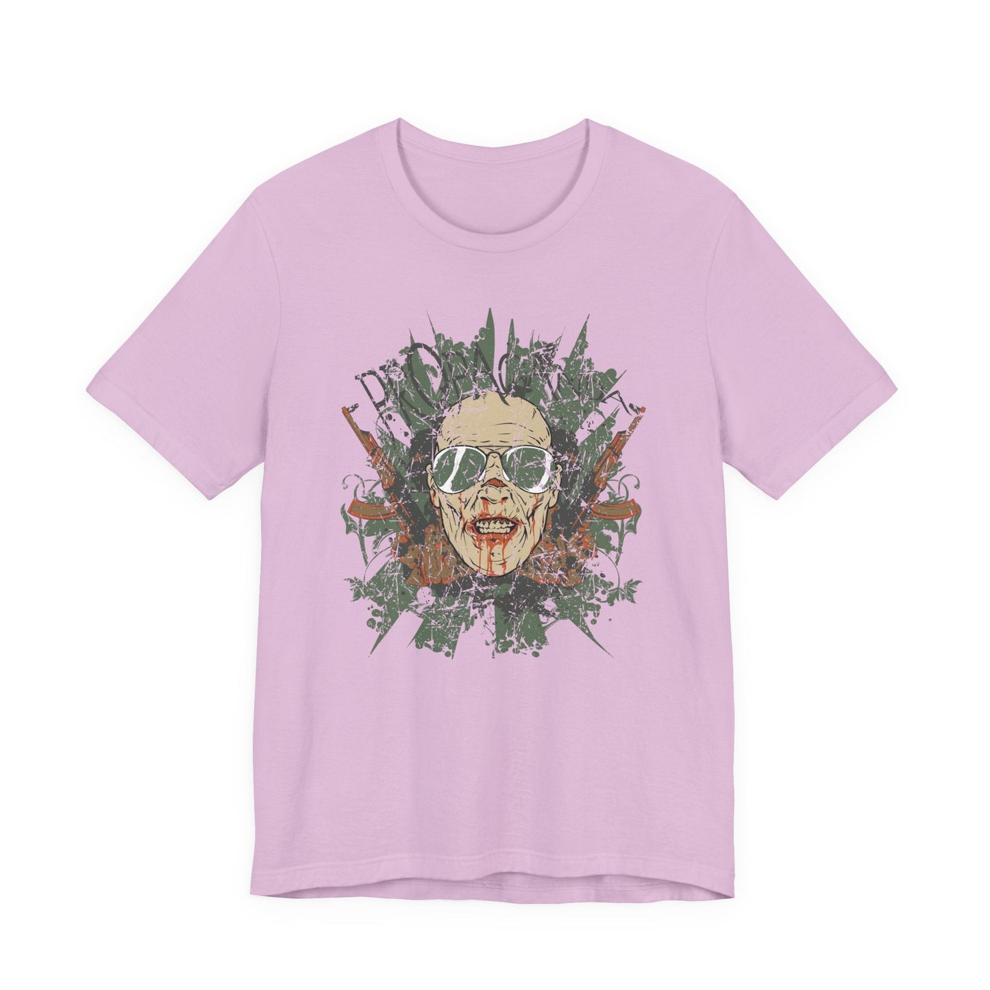 Retro Skull Floral Graphic Design Unisex Cotton T-Shirt G-2