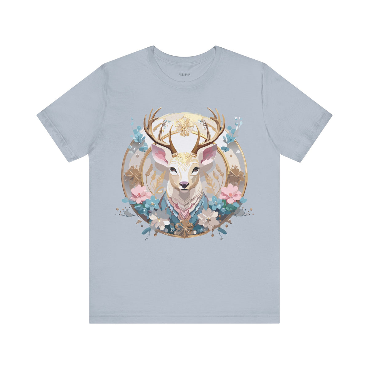 Medallion Graphic Unisex Cotton Bella+Canvas Tee with Floral Art Design m59