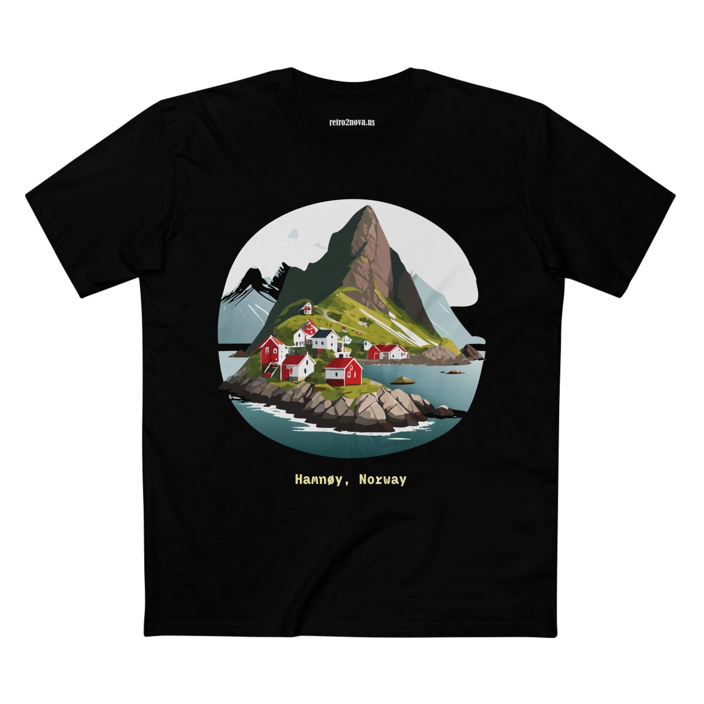 Norway Travel Shirt Unisex Tourist Tee With Original Art Design By Retro2Nova Premium Cotton