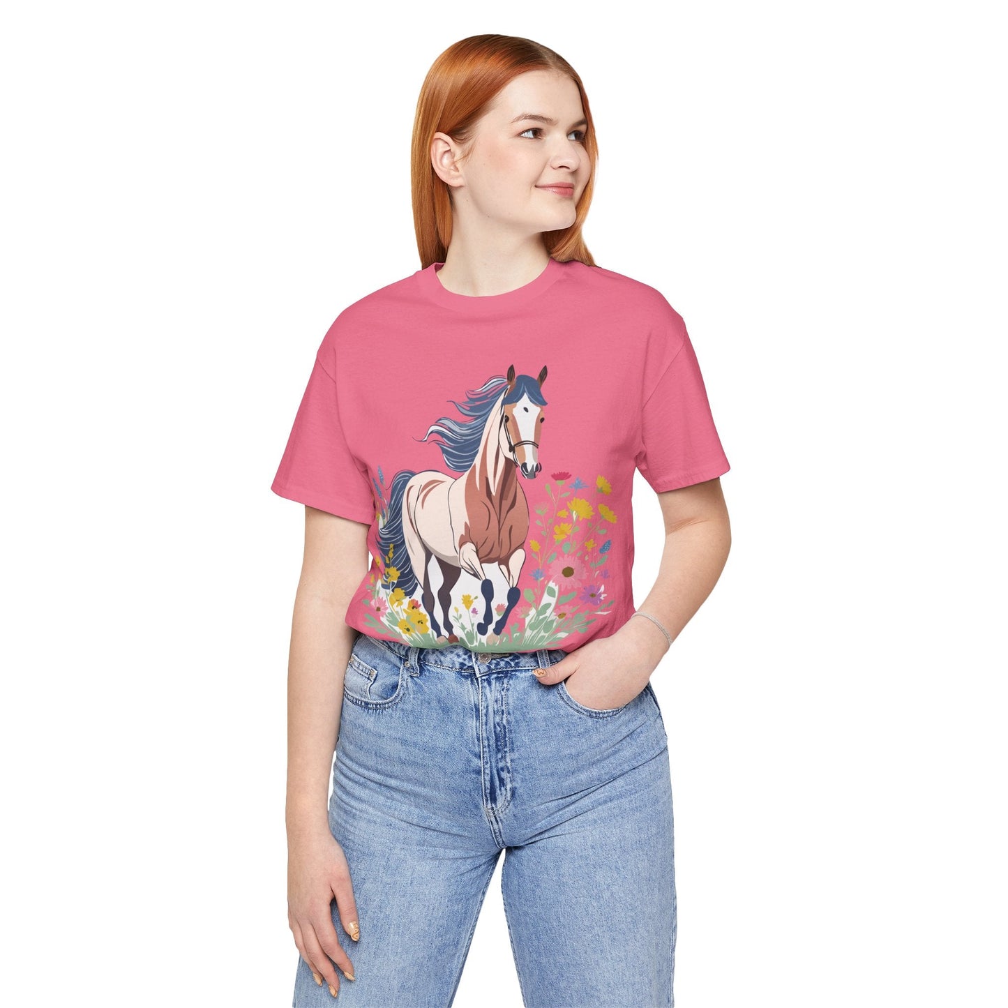 Horse Graphic Unisex 100 Cotton Vintage Animal Art T-Shirt 11