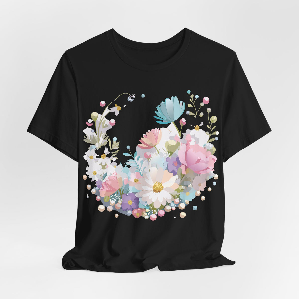 Floral Graphic Tee Shirt - Bella+Canvas Unisex 100 Cotton 22