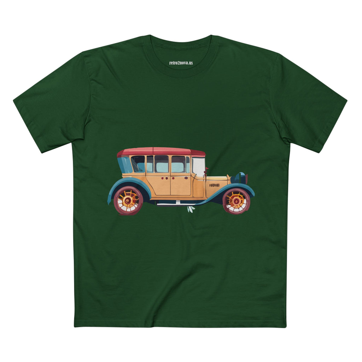 Retro Car Vintage Graphic Tee Staple Unisex 100 Cotton Tee Shirt - RC-5