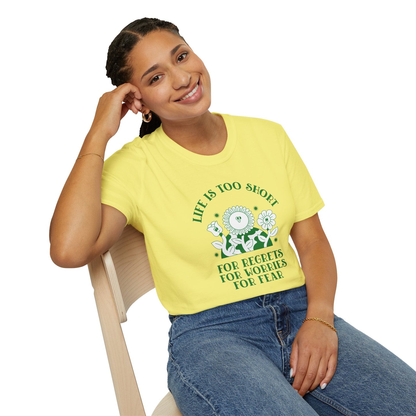 Positive Slogan T Shirts With Positive Words Tee Shirt Good Quotes Unisex Gildan Softstyle 64000 100 Percent Cotton